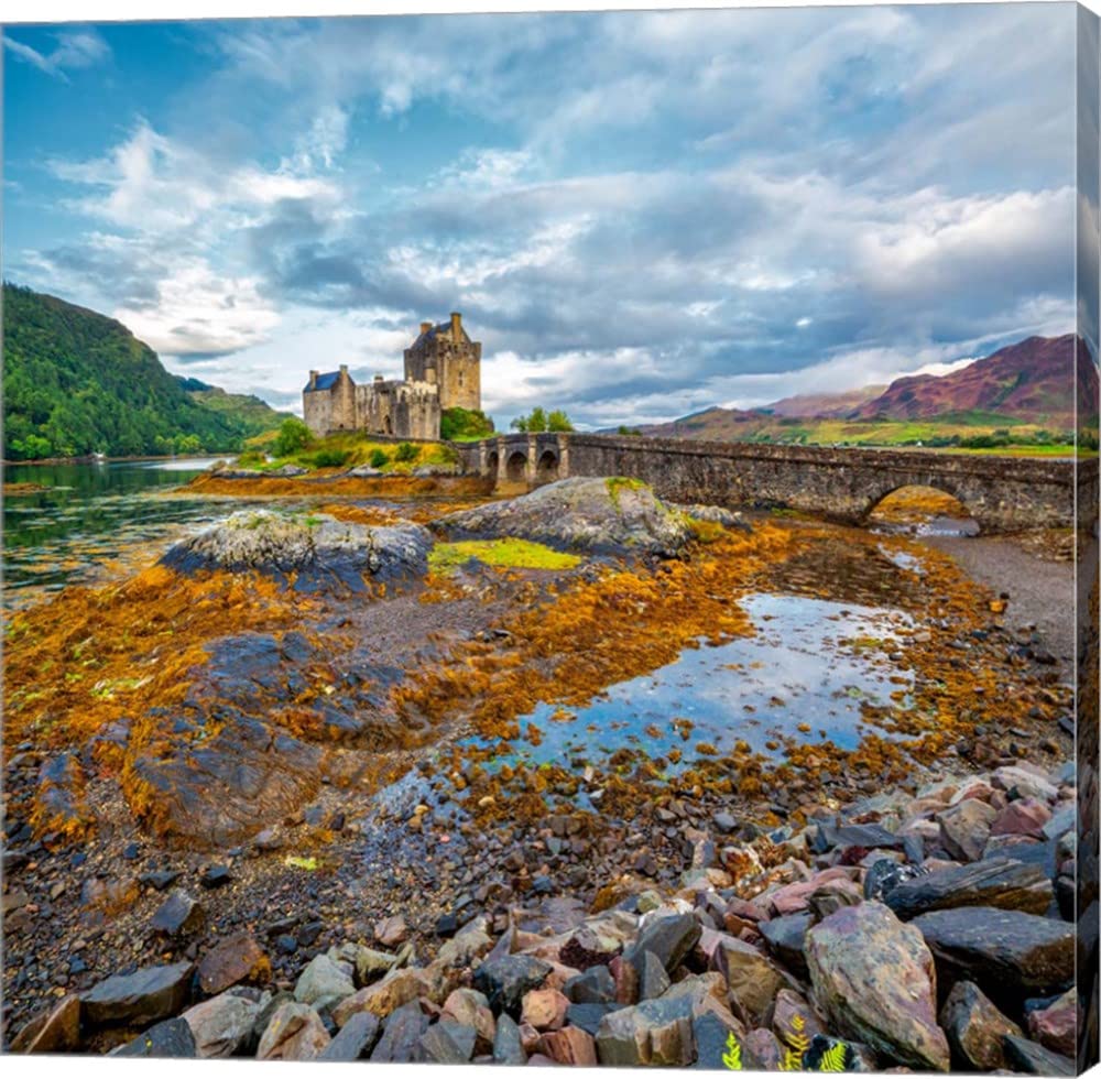 Lars Van De Goor Eilean Donan Castle Canvas Art - 12x12 Inch Gallery Wrapped Wall Decor for Living Room, Bedroom & Office