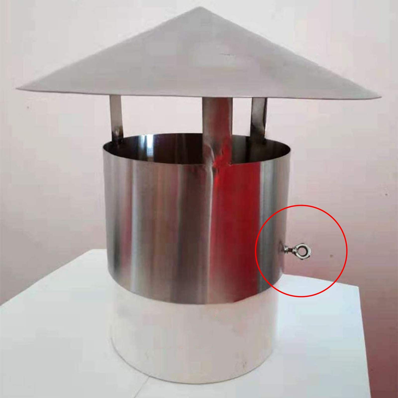 Stainless Steel Chimney Cowl Cap - 250mm Waterproof Round Air Vent Cover for Roof Flue Pipe, Rain Protector for Heating Stove Exhaust - Perfect for Fireplace, Wood Stove & Outdoor Chimney Protection