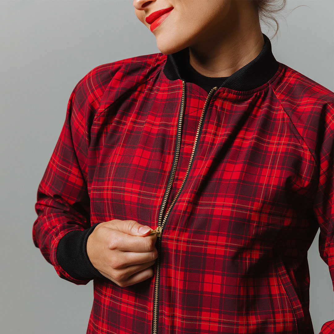 Stylish Frasier Plaid Bomber Jacket for Men - Vintage Inspired Lightweight Coat - Perfect for Casual Outings, Fall Fashion & Streetwear Looks