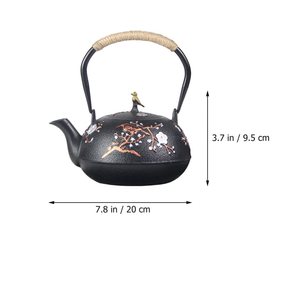Premium Hemoton Enamel Iron Teapot - Stovetop Whistling Kettle for Tea & Water Boiling - Durable Kitchen & Household Teakettle for Gas, Electric & Induction Cooktops - Perfect for Home, Office & Outdoor Tea Brewing