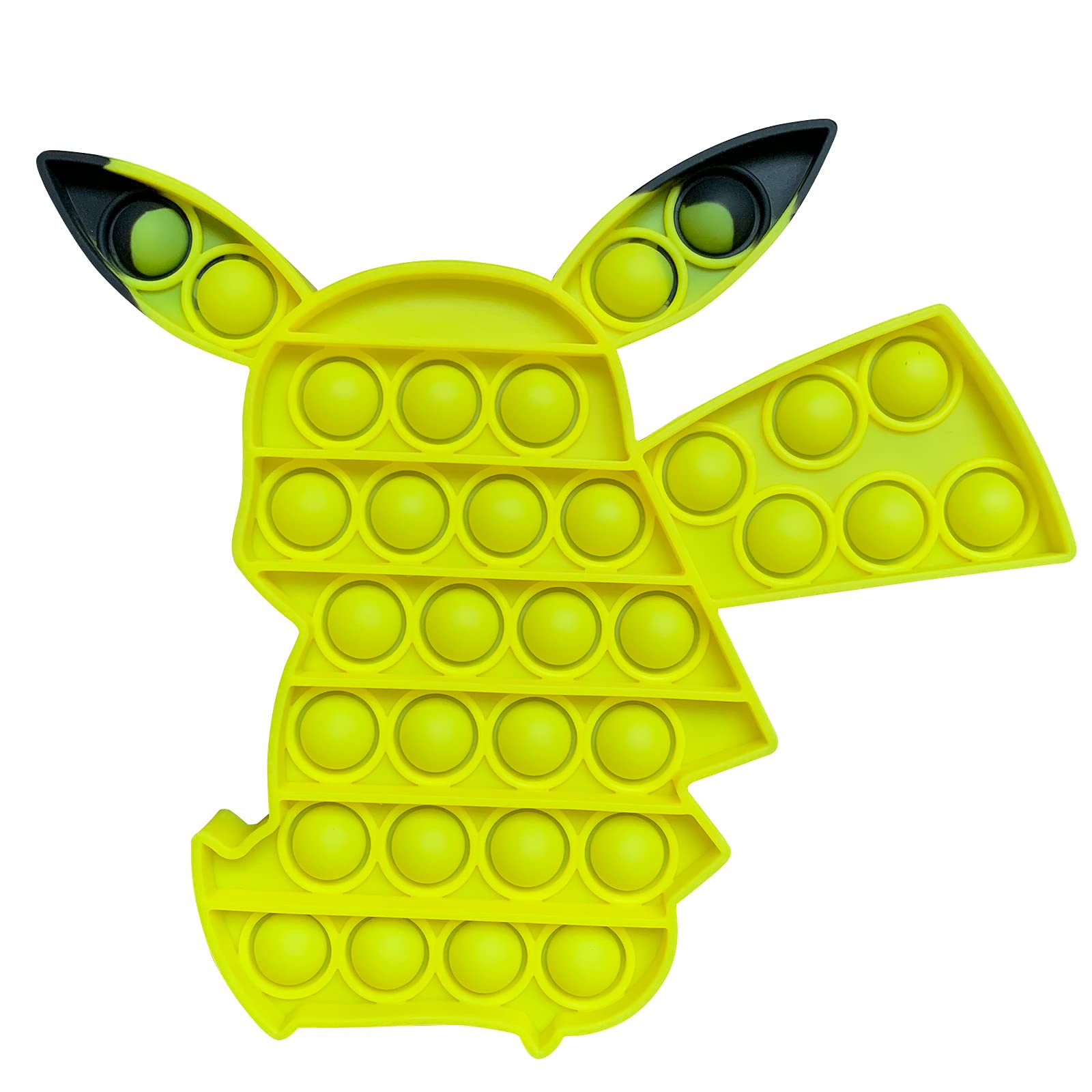 Fidget Toys for Kids & Adults - Push Bubble Sensory Pop Fidget Toy for Stress Relief, Anxiety & Focus - Durable Silicone Stress Relief Toy (Yellow) - Perfect for Classrooms, Offices & Travel
