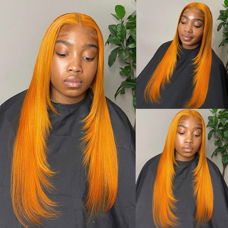Golden Yellow Straight Layered Cut