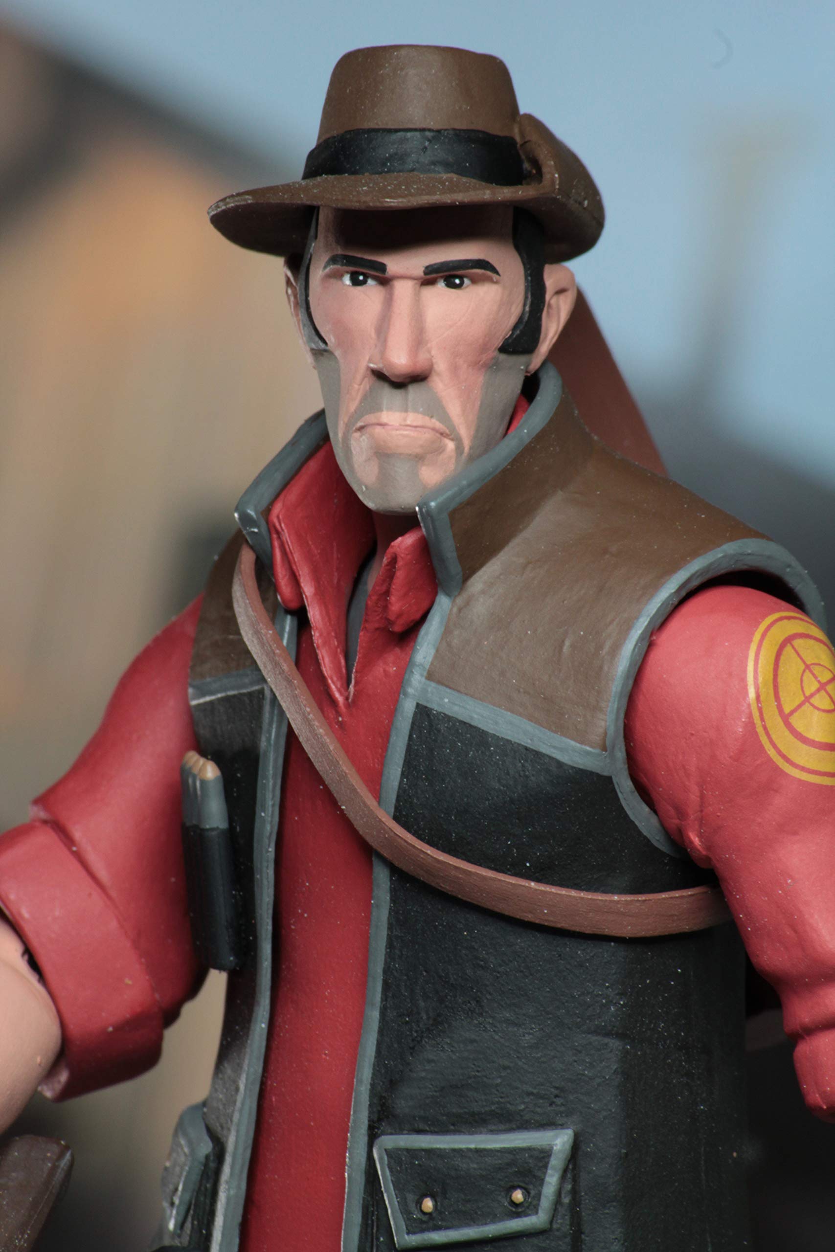 NECA Team Fortress 2 7-Inch Scale Action Figure - Series 4 RED Sniper Collectible Toy for Gamers and Fans | Perfect for Display, Gaming Decor, and TF2 Merchandise Collection