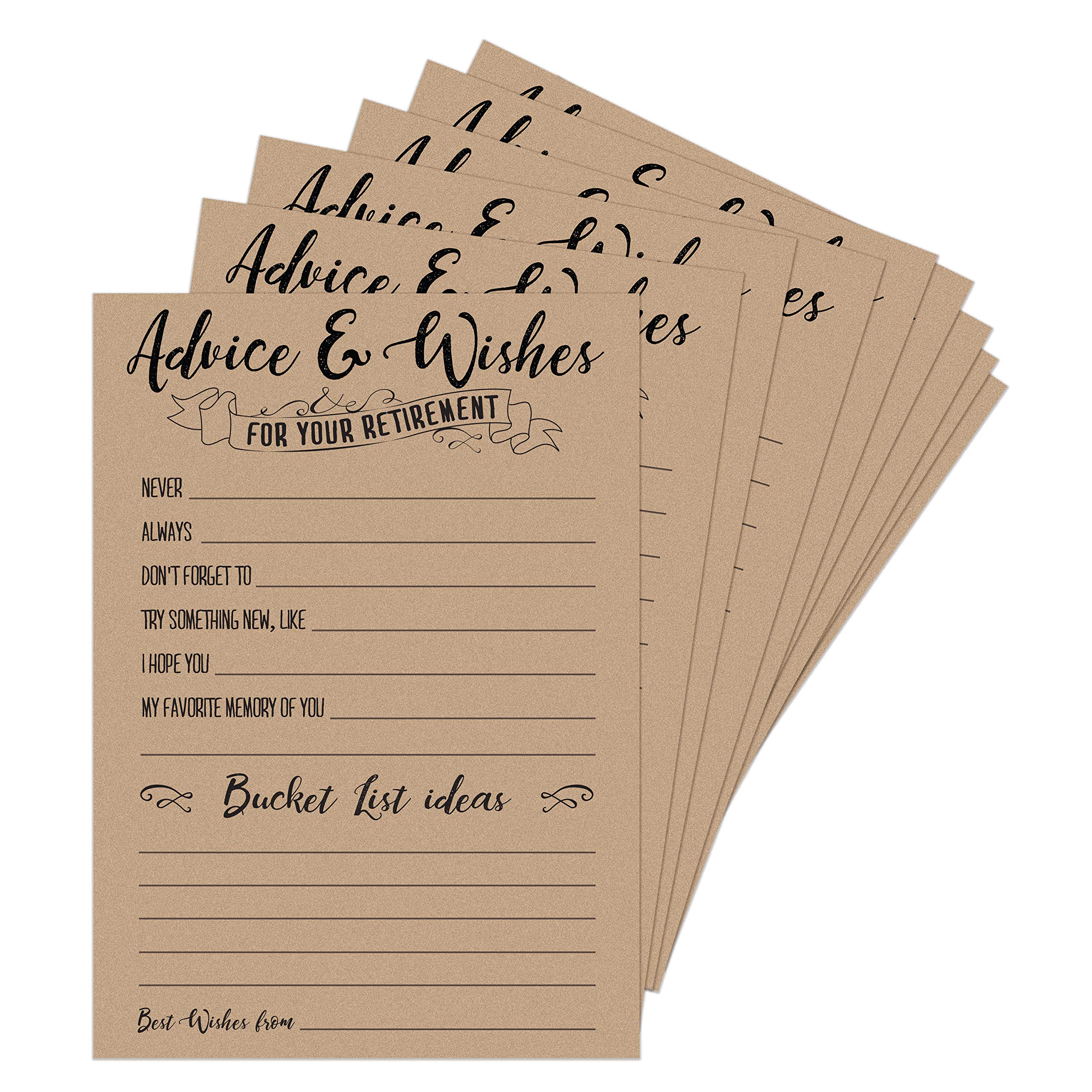 50 Funny Retirement Cards with Advice & Wishes | Retirement Party Decorations & Guest Book Alternative for Newly Retired | Perfect for Office Farewell, Coworker Gifts & Retirement Celebrations