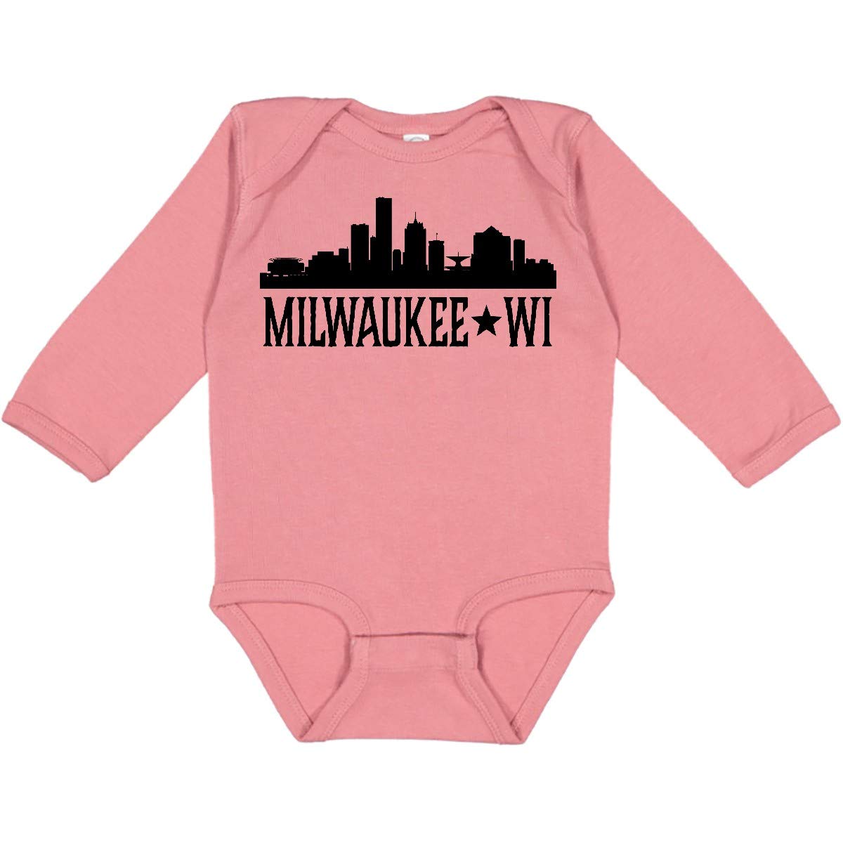 Inktastic Milwaukee Wisconsin City Skyline Long Sleeve Baby Bodysuit - Perfect for Family Outings, City Pride & Photo Shoots