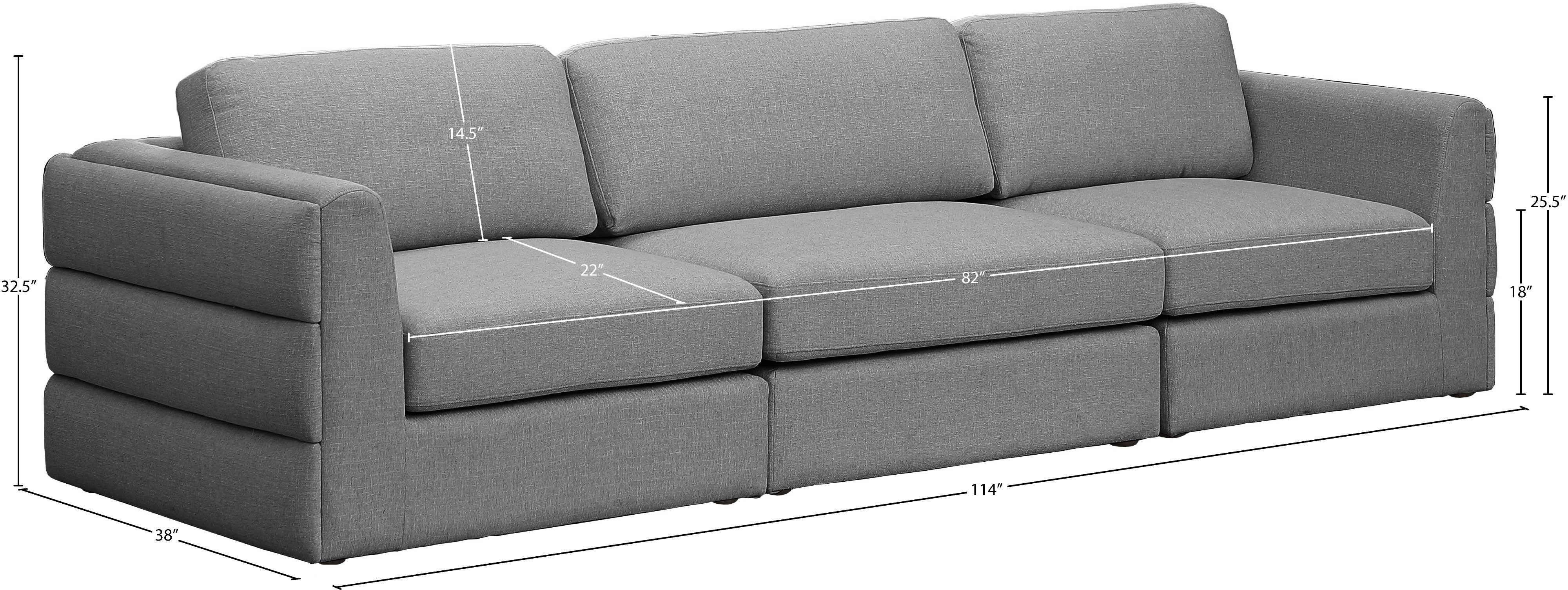 Beckham Durable Linen Textured Fabric Modular Sofa - Modern Sectional Couch for Living Room, Lounge & Home Office - Easy to Assemble Comfortable Sofa Set with Washable Covers
