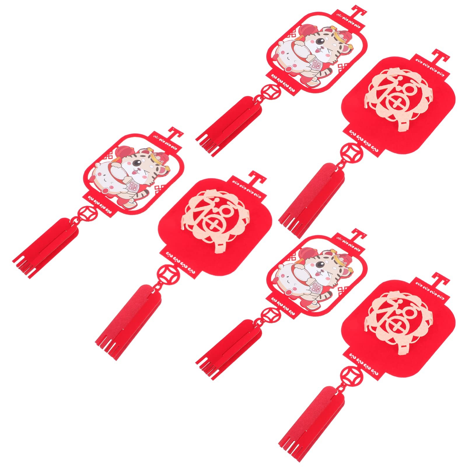 SOLUSTRE Chinese Spring Festival Lanterns - Traditional Red Felt Hanging Lanterns for Chinese New Year Decorations | Perfect for Home, Party & Festival Decor