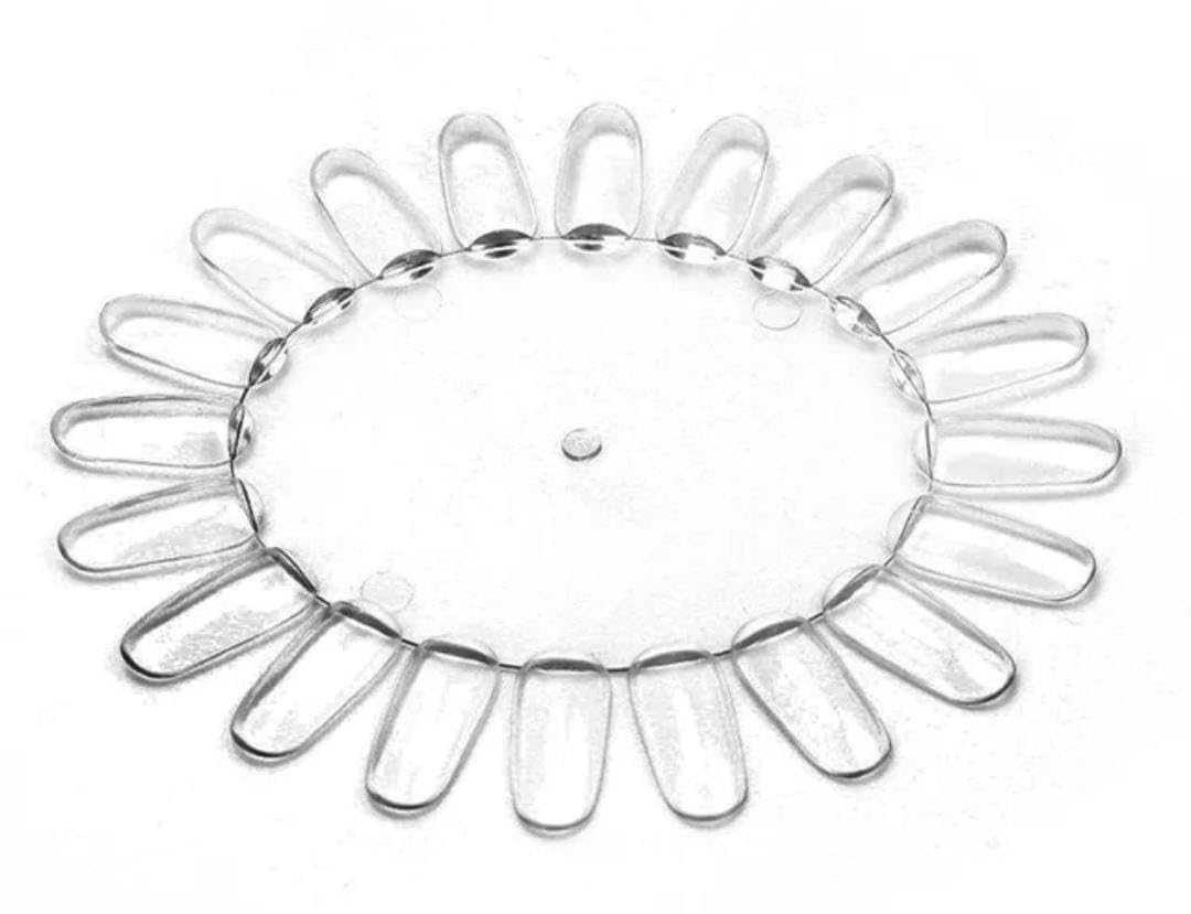 10-Piece Clear Nail Art Wheels for Gel Polish Display & Training Practice – Perfect for Salon Professionals & DIY Nail Artists