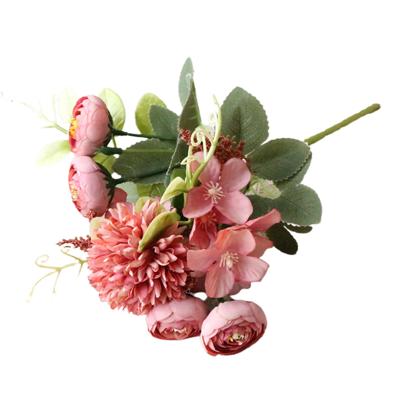 NUZYZ Artificial Silk Flower Bouquet - Realistic Fake Flowers for Home Decor, Wedding, Party, and Office - Easy to Maintain Faux Floral Arrangement - Everlasting Simulation Flowers for Centerpieces, Tables, and Gifts