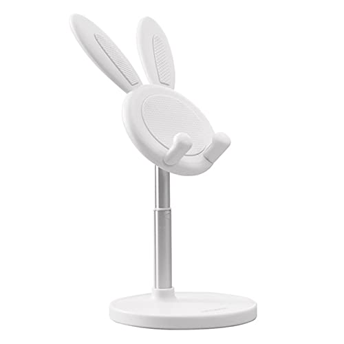 Adjustable Cute Rabbit Phone Stand - WNY Desktop & Tablet Holder for Smartphones, Height & Angle Customizable (Color D) - Perfect for Work, Study & Watching Videos