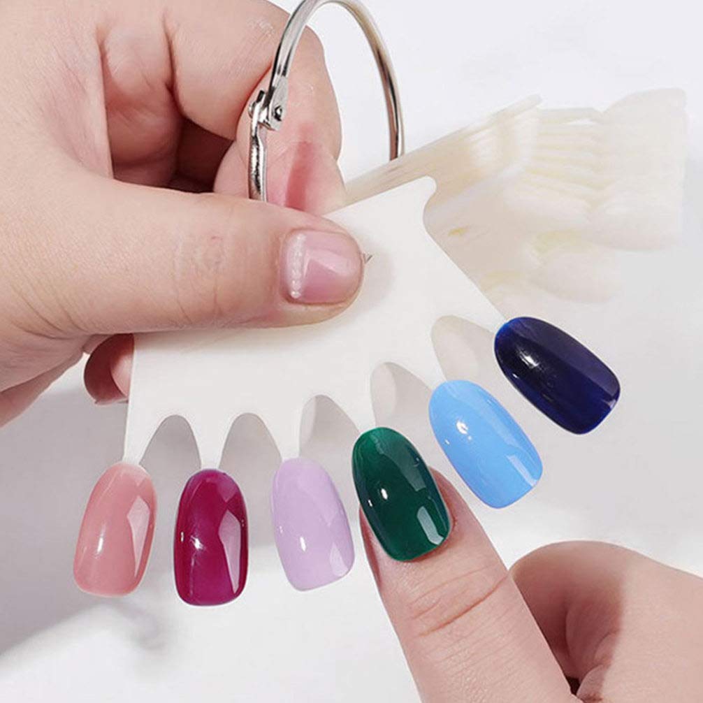2-Piece Nail Practice Wheel - False Nail Sample Sticks with Color Display for Nail Art Training & Salon Practice | Perfect for Beginners, Nail Technicians & DIY Manicures at Home