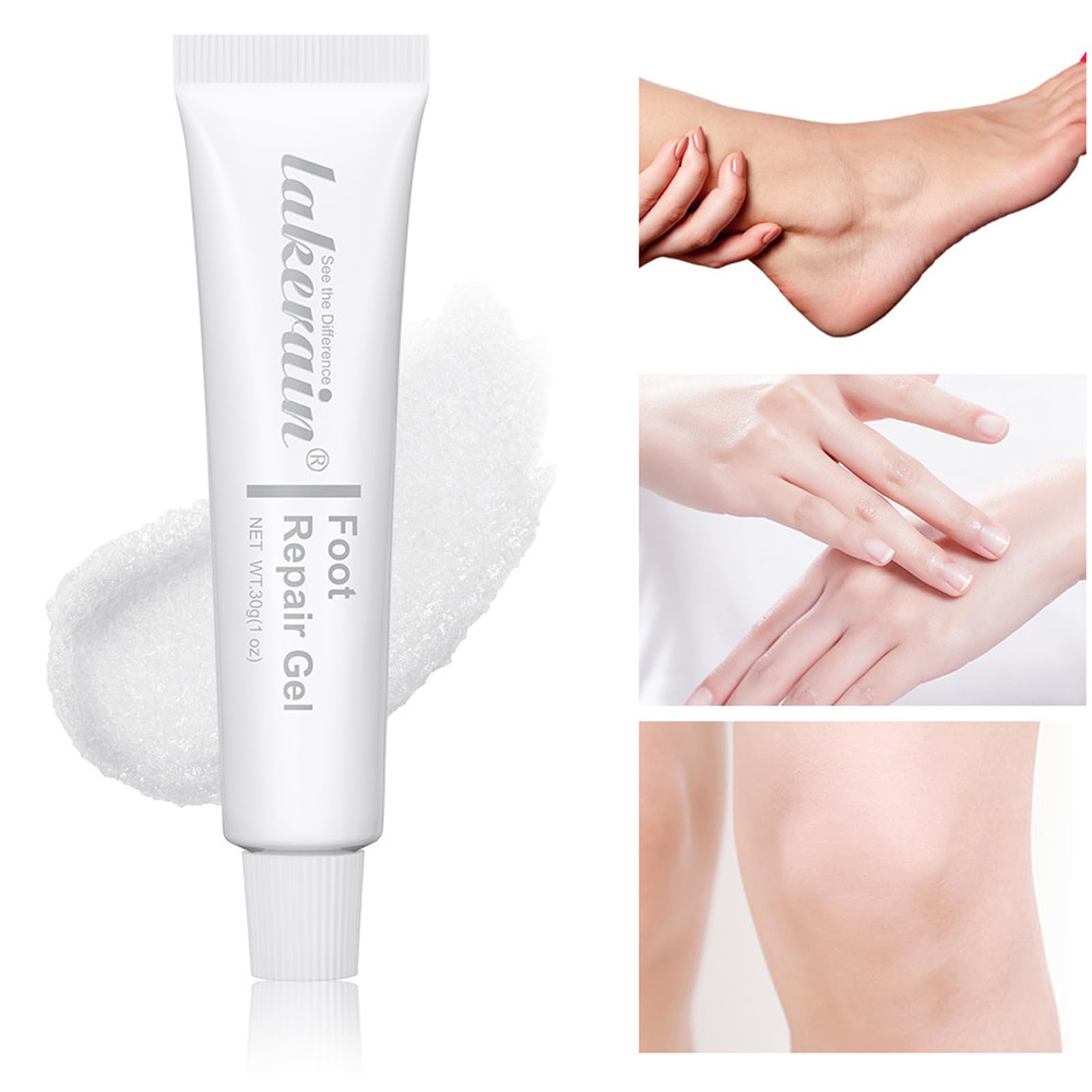 Miracle Foot Repair Cream for Dry Cracked Heels - Fast Healing Foot Gel Softens & Moisturizes Severely Chapped Skin, Exfoliates Dead Skin - Visible Results in 1 Day - Perfect for Pedicures, Winter Foot Care & Diabetic Foot Relief