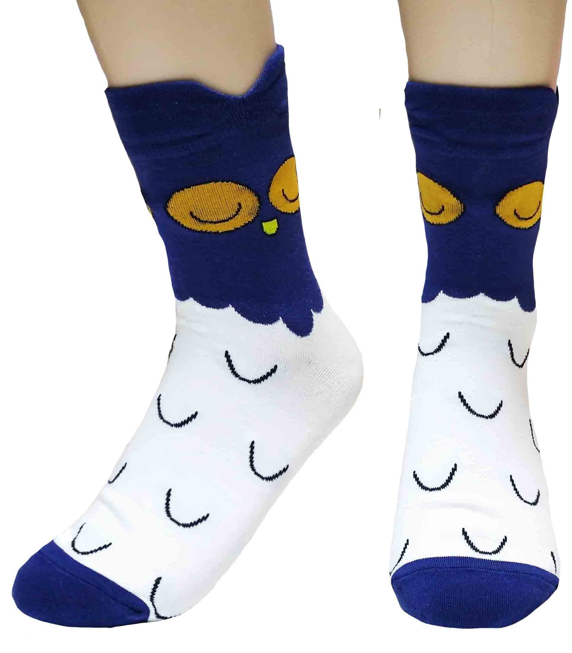 Worldlook Women's Sweet Animal & Cat Socks - Soft Cotton Blend Crew Socks for Casual Wear, Gifts, and Home Comfort