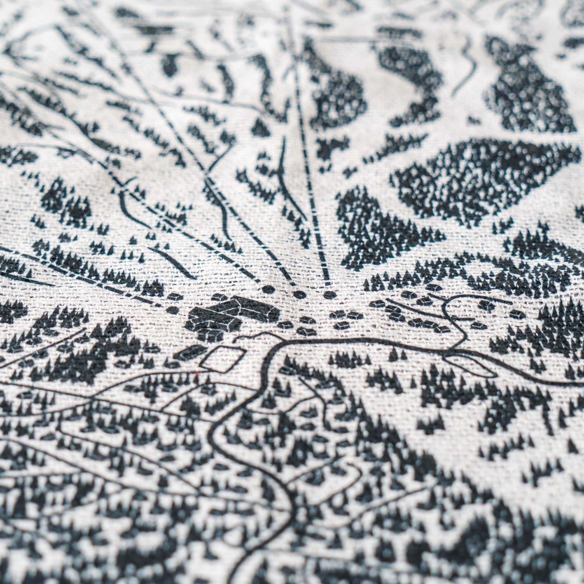 Saddleback Mountain Maine Ski Trail Map Blanket - Cozy Winter Throw for Ski Enthusiasts & Home Decor | Perfect for Ski Lodges, Cabins & Gift Ideas