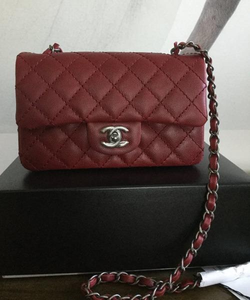 Chanel Mini Flap Bag in Maroon - Luxury Crossbody Purse for Women | Perfect for Evening Parties, Date Nights & Special Occasions