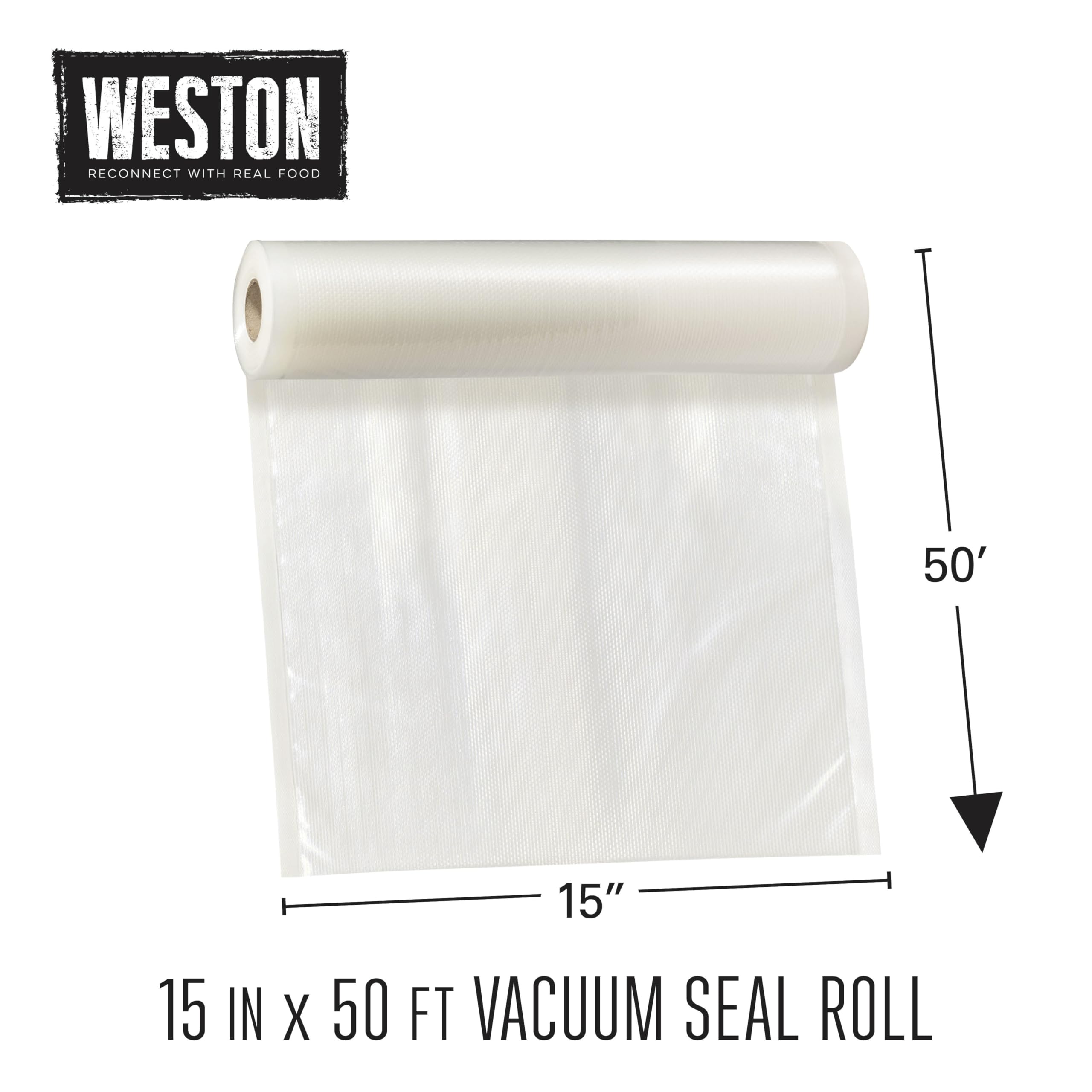 Weston Vacuum Sealer Bags - 2-Ply 3mm Thick BPA-Free Rolls (15