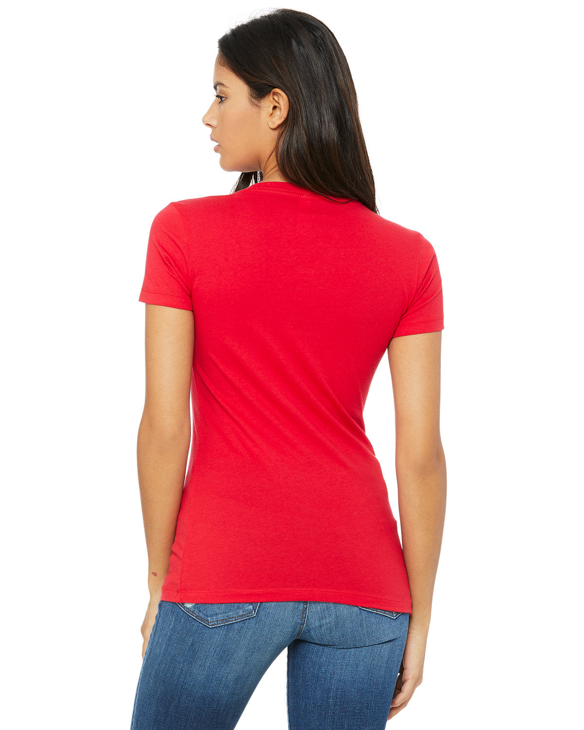 Bella + Canvas B6035 Women's Soft Jersey Short Sleeve V-Neck T-Shirt - Comfortable Casual Tee for Everyday Wear, Workout & Layering