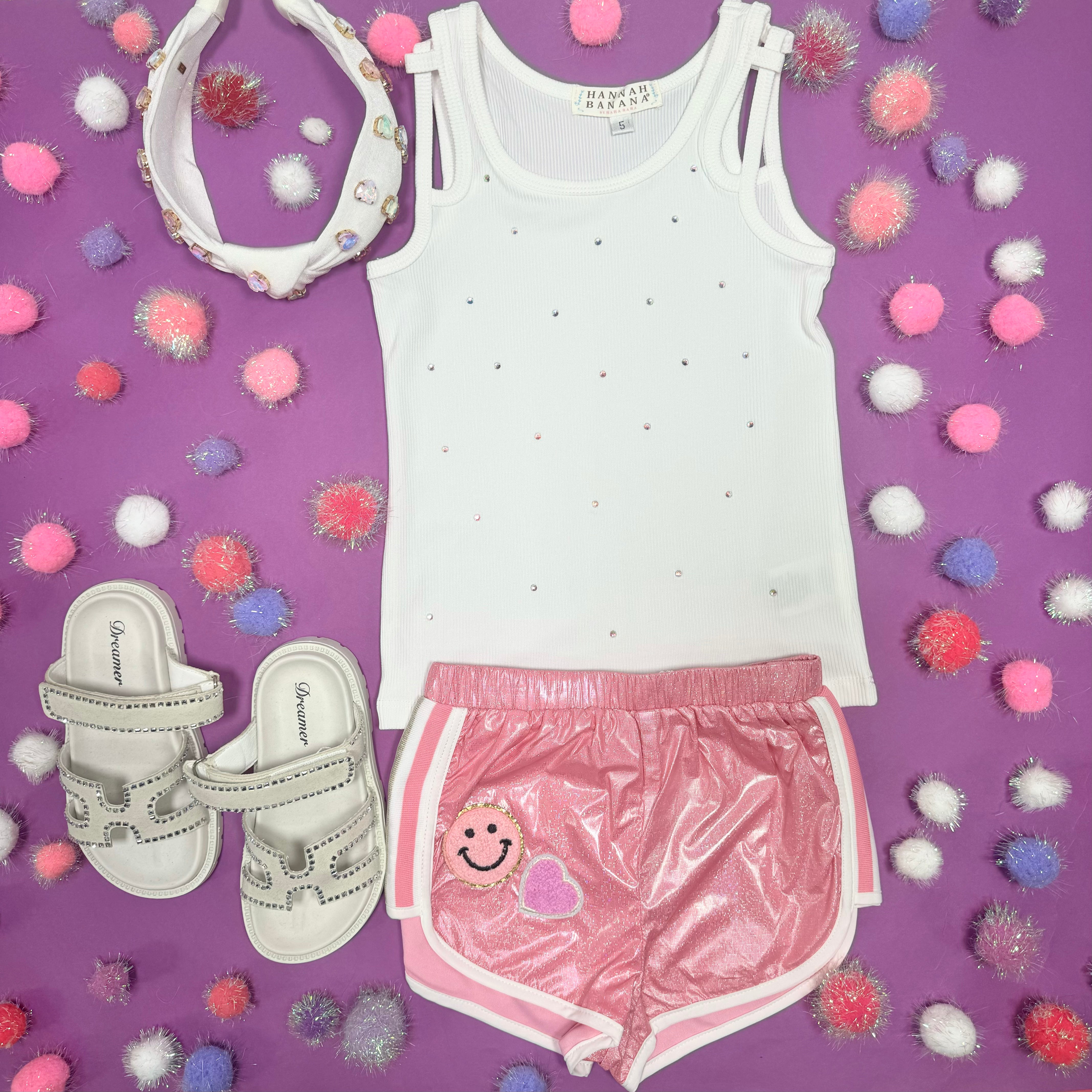Sparkling Rhinestone Double Strap Tank Top for Women - Sexy Glittery Summer Blouse for Party, Club, Beach & Date Night Outfits