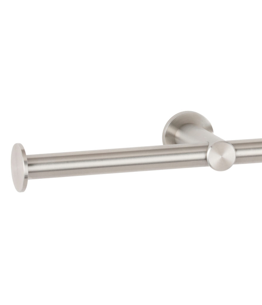 Bobrick B 9547 Fino Collection Surface Mounted Double Toilet Roll Holder - Brushed Stainless Steel | Commercial & Residential Bathroom Accessory | ADA Compliant Restroom Solution
