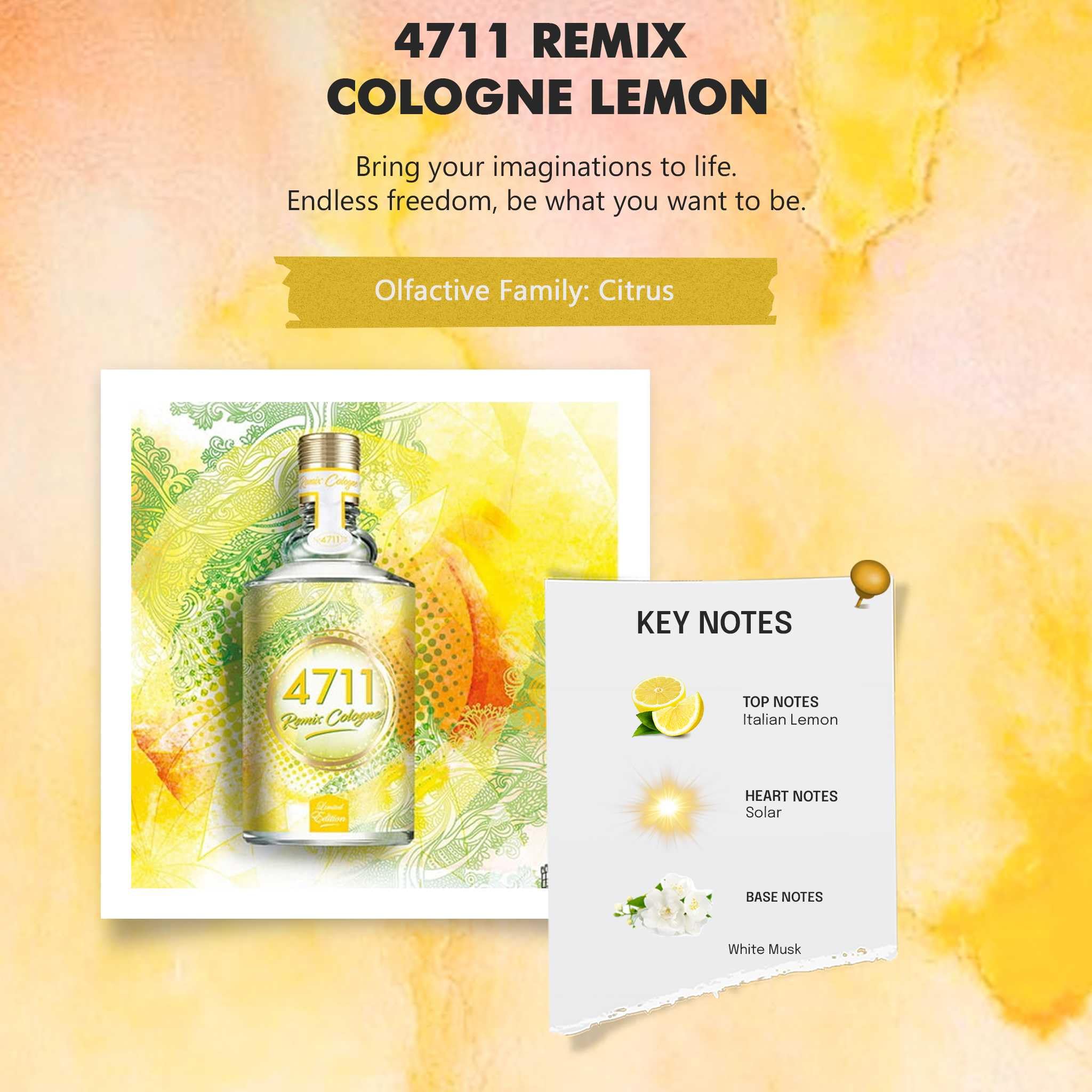 4711 Acqua Colonia Lemon & Ginger Eau de Cologne Spray - 5.7 oz Refreshing Cologne for Men & Women - Perfect for Daily Use, Office, Gym & Summer Days