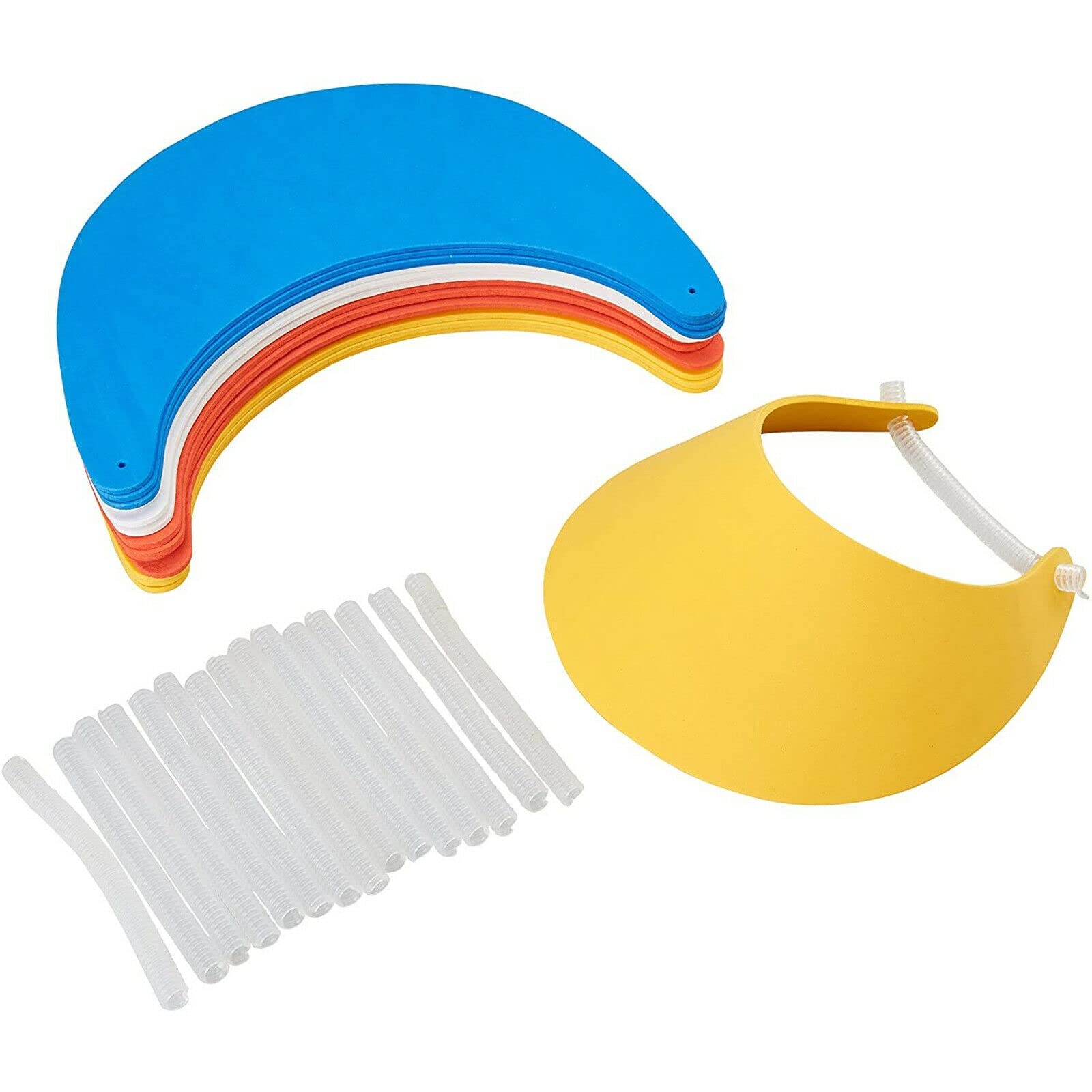 Vergenta 16 Pack Adjustable EVA Foam Sun Visor Hat Extenders - 9.25 x 7 x 0.06 Inch UV Protection for Baseball Caps - Perfect for Golf, Fishing, Hiking & Outdoor Activities
