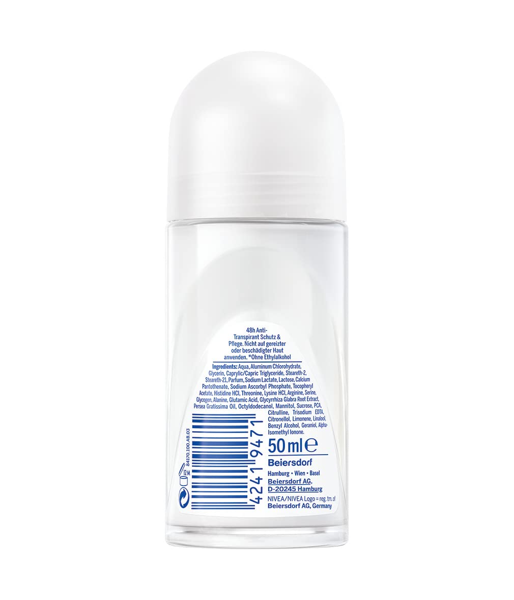 Nivea Roll-On Deodorant - 48H Freshness & Gentle Care for Armpits - Daily Use