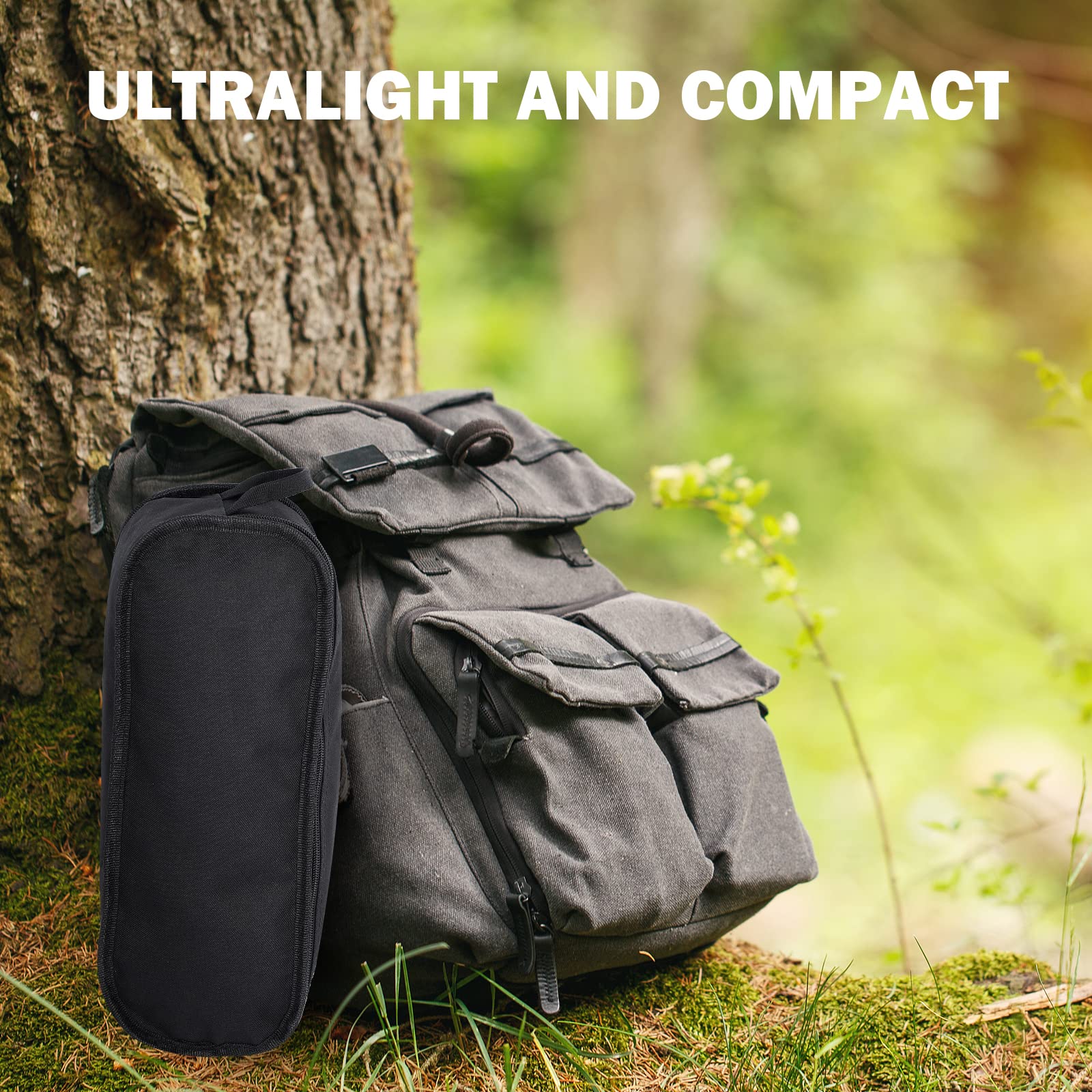 Ultralight Folding Camping Chair - Portable Backpacking Chair for Hiking & Outdoor Adventures - Compact Travel Chair with 176 lbs Capacity & Breathable Mesh Fabric (Black) - Perfect for Camping, Picnics, Beach Trips & Backyard Relaxation