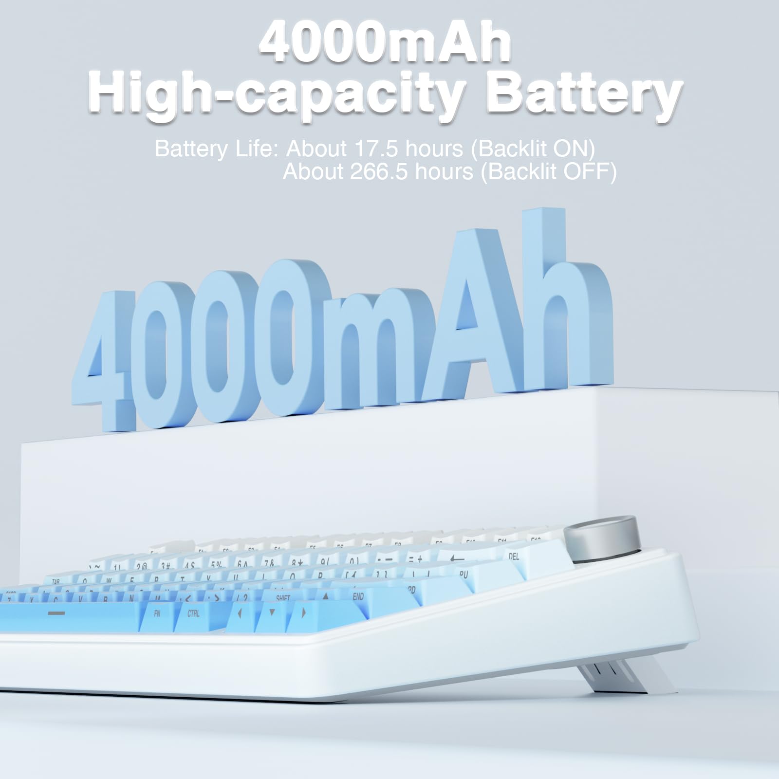 AULA F75 Wireless Mechanical Keyboard, 75% RGB Backlit, Hot Swappable for Gaming (Blue)