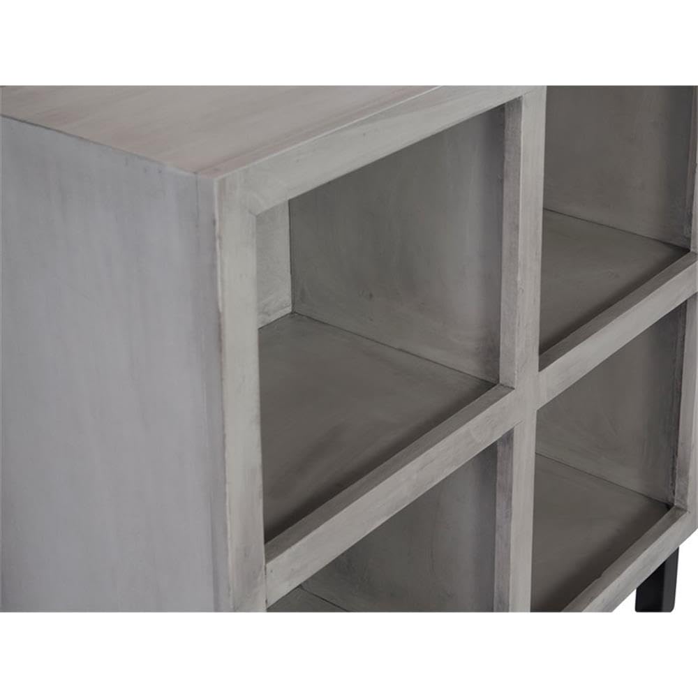 Progressive Furniture Gray Library Accent Bookcase - Modern Bookshelf for Living Room, Home Office & Study Room Decor