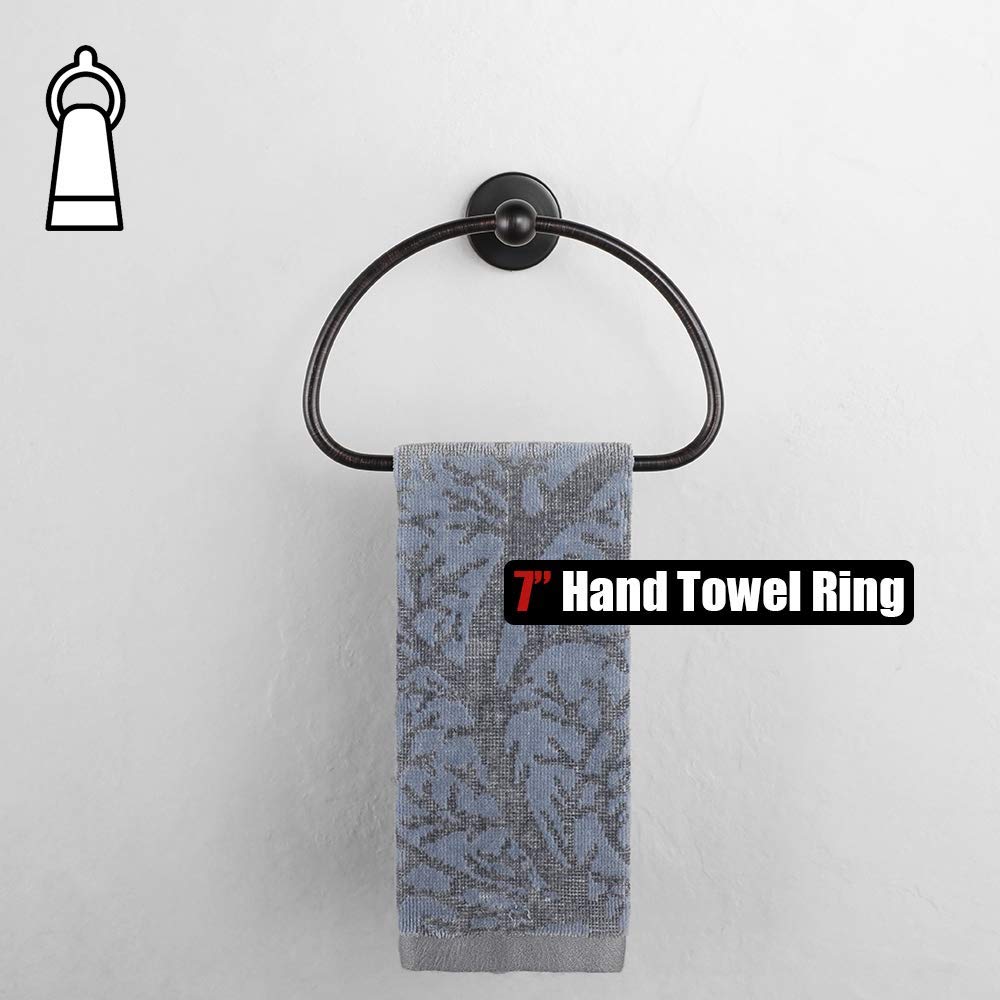 Oil Rubbed Bronze Towel Ring - 7