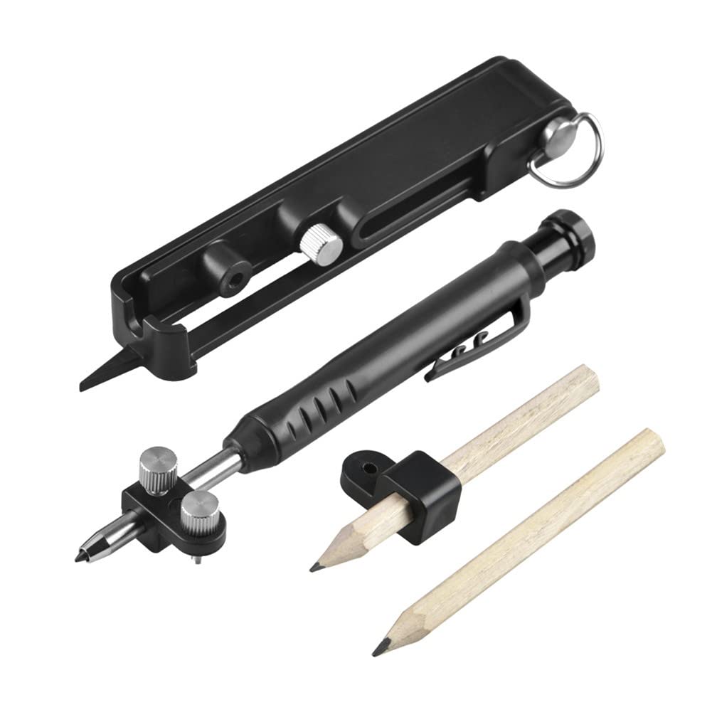 Multi-Function Scribing Tool - Construction Pencil & Woodworking Scriber with Deep Hole Design - DIY Measuring Gauge for Flooring, Corners & Shaping - Perfect for Carpentry, Tiling, and Home Renovation Projects