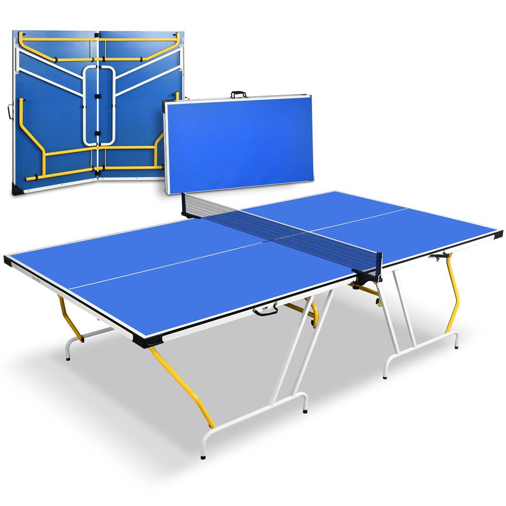 Foldable Table Tennis Table - Portable Ping Pong Table for Indoor & Outdoor Use - Perfect for Home, Office, and Backyard Games