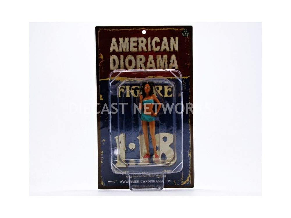 1/18 Scale American Diorama Car Wash Girl Dorothy Figurine - Detailed Collectible Model for Diecast Car Displays & Diorama Scenes