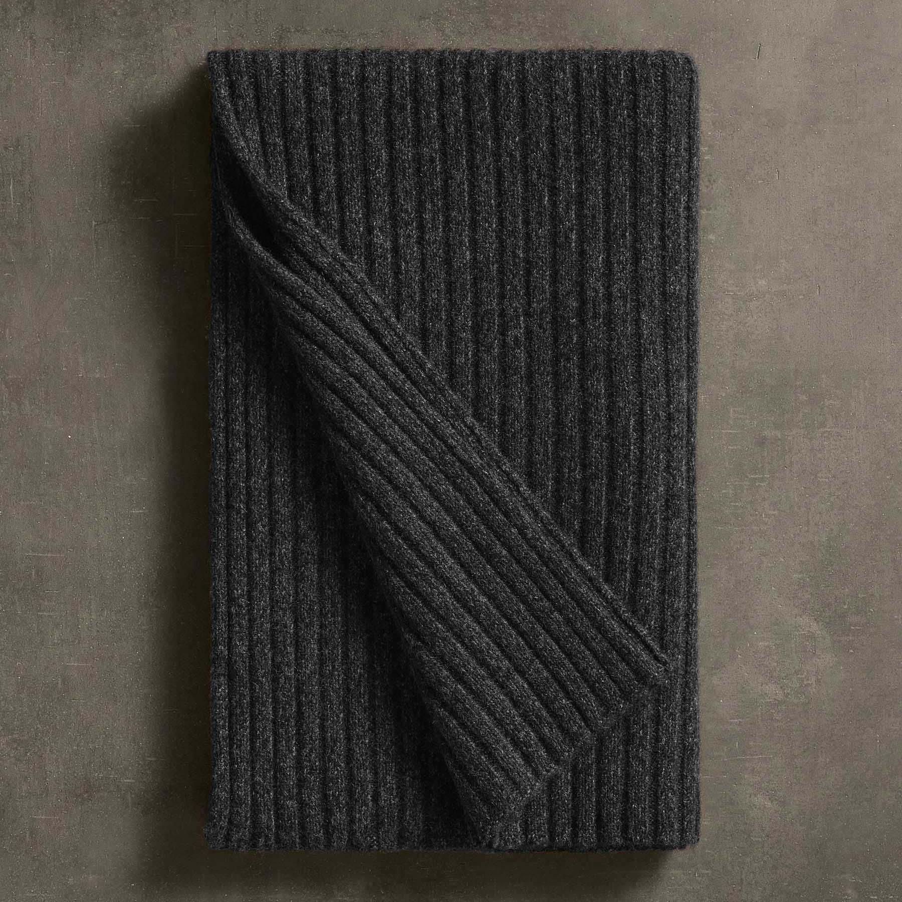 Eco-Friendly Recycled Cashmere Marled Scarves - Soft & Warm Charcoal Marl Wrap for Women & Men | Perfect for Winter Fashion, Travel & Gift Giving