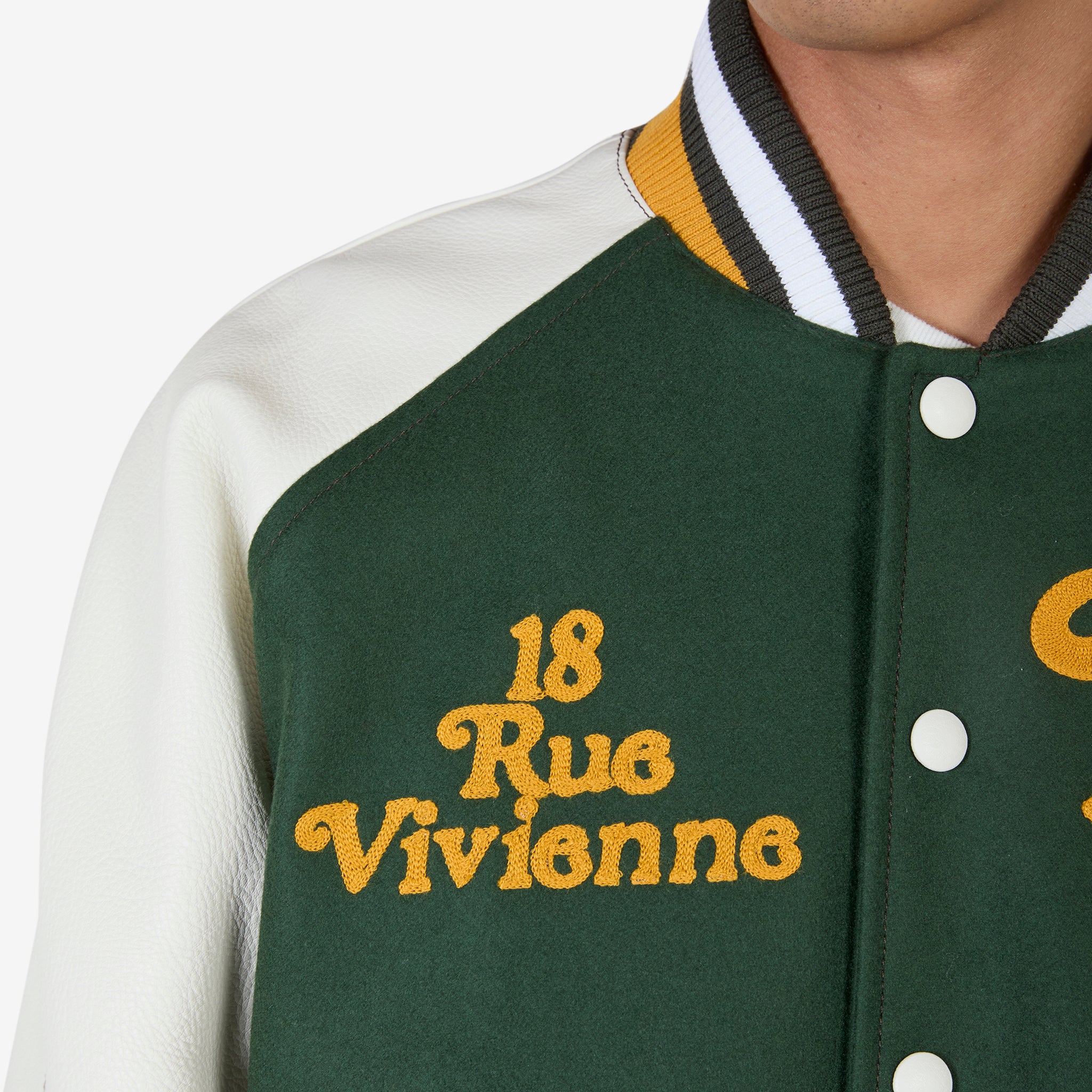 KENZO by Verdy Varsity Jacket in Dark Khaki - Stylish Vintage Baseball Jacket for Men & Women | Perfect for Streetwear, Casual Outfits, and Fashion Statements