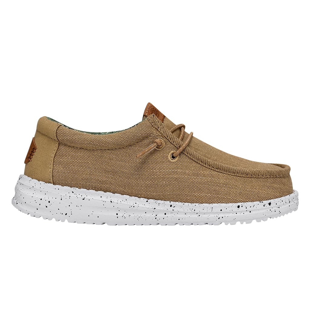 Hey Dude Wally Linen Shoes for Boys - Lightweight & Breathable Casual Sneakers - Perfect for School, Play & Everyday Wear