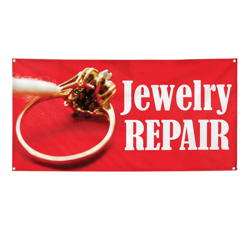Vinyl Banner - Multiple Sizes (60x144 Inches) for Jewelry Sales, Business Promotion & Outdoor Events - Weatherproof, Durable with 10 Grommets - Perfect for Storefronts, Yard Signs & Industrial Use