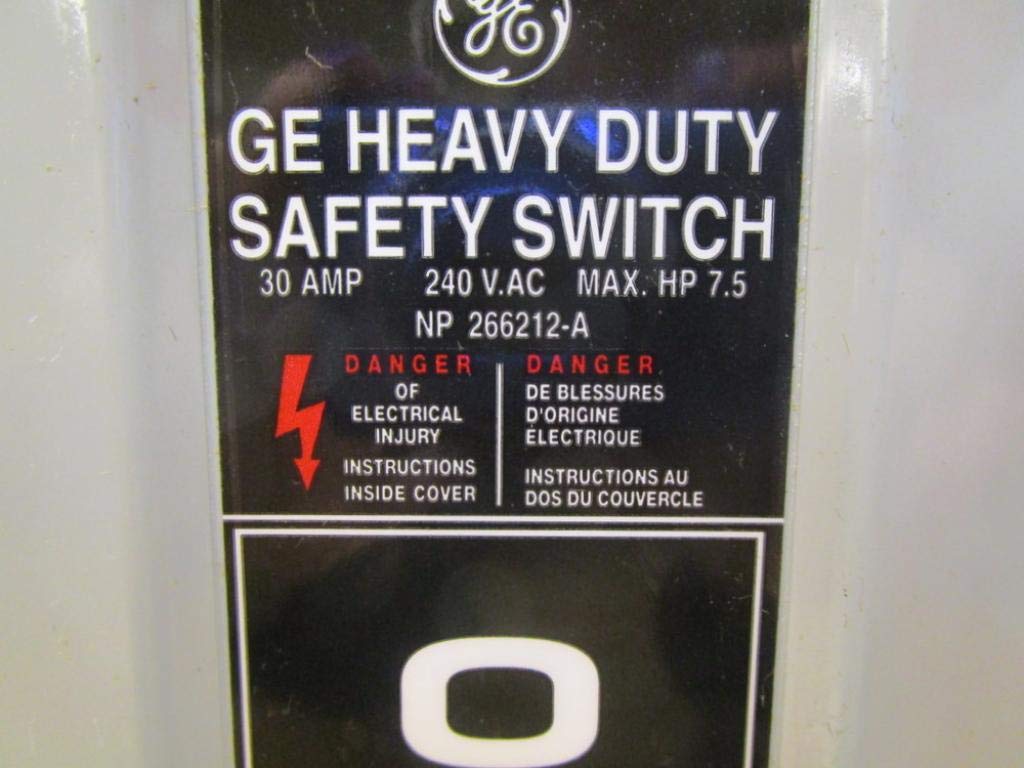 GE TH3221R Safety Switch - Heavy Duty 30 Amp Disconnect for HVAC, Pumps & Appliances | Weatherproof & Durable Outdoor Electrical Switch for Home & Commercial Use