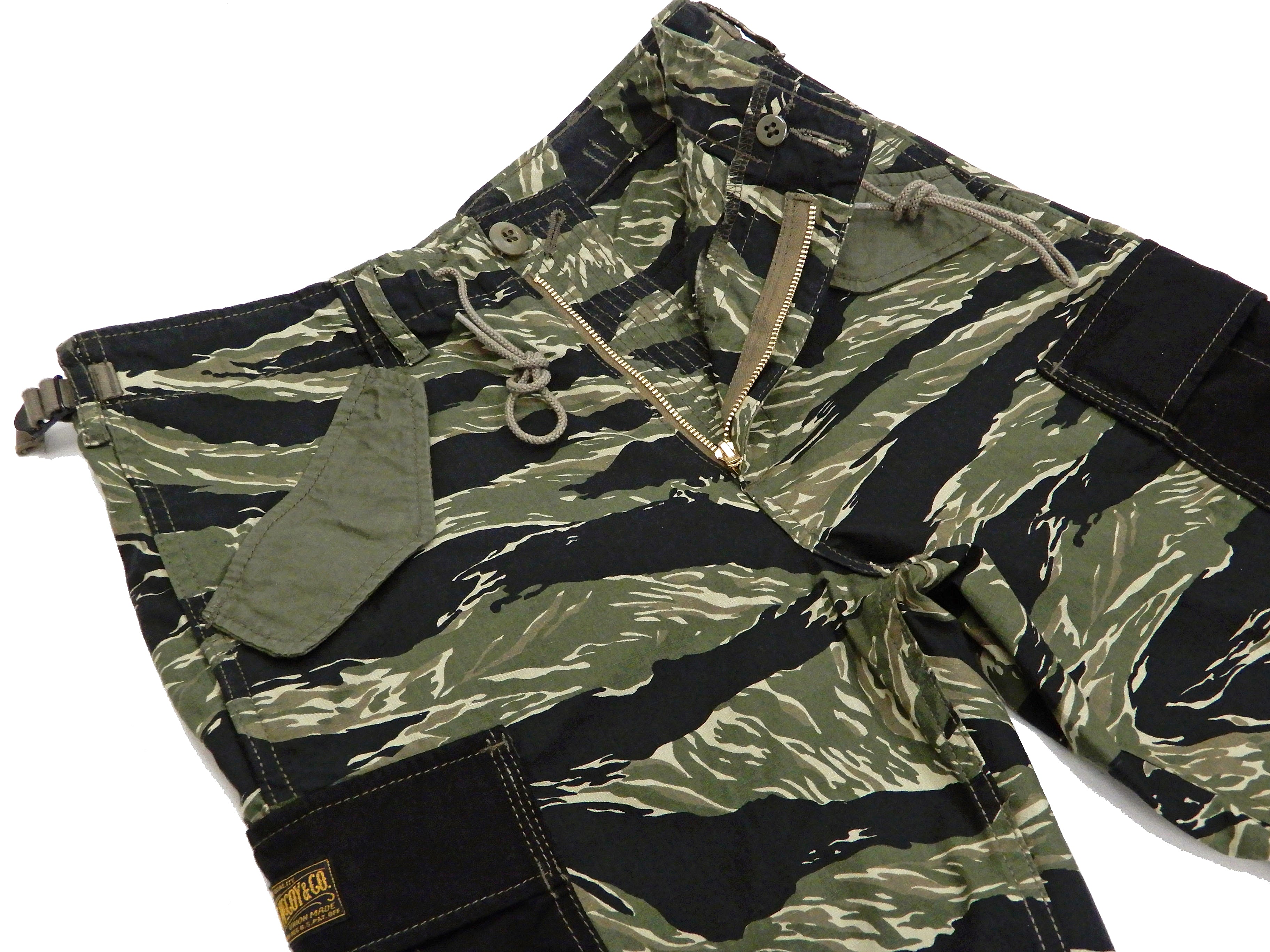 TOYS McCOY Men's Military Cargo Shorts - Tiger Stripe Camouflage Tactical Shorts TMP1902 | Durable Outdoor Hiking & Adventure Wear for Men