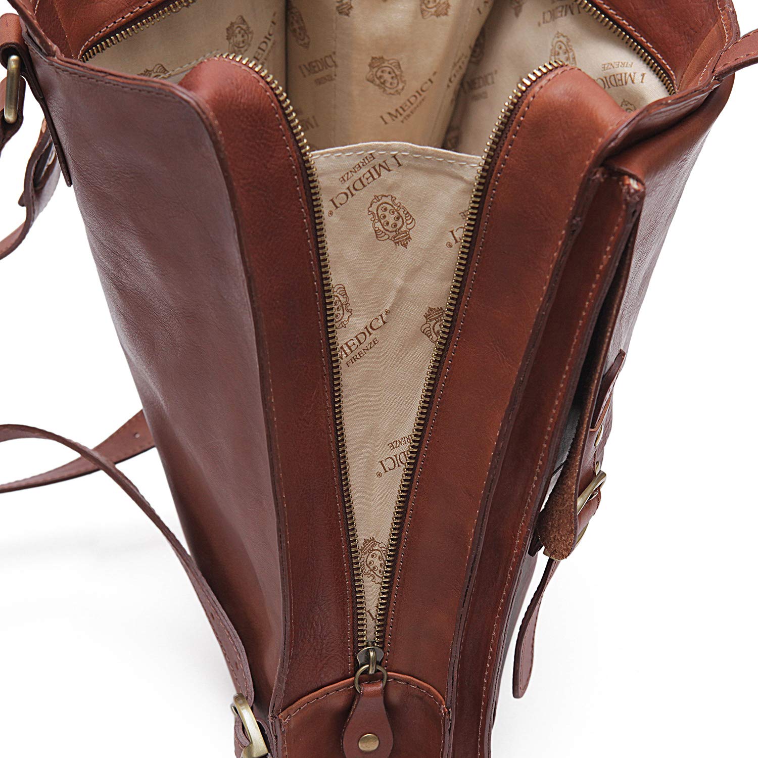 Stylish Treviso Vertical Backpack Briefcase in Brown - Water-Resistant Laptop Bag for Work, Travel & Commuting