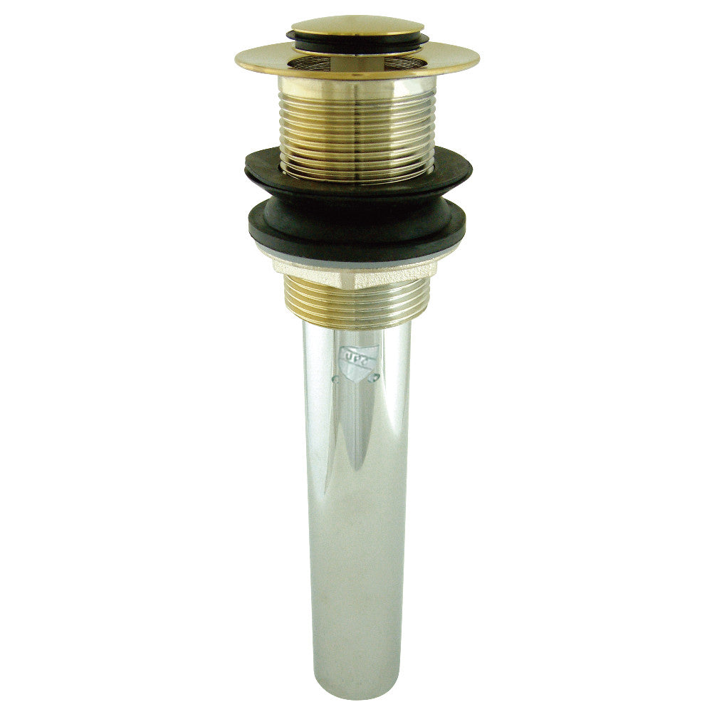 Stainless Steel Push Pop Up Bathroom Sink Drain with Overflow - Easy Install for Bathroom, Kitchen & Laundry Sink Drainage