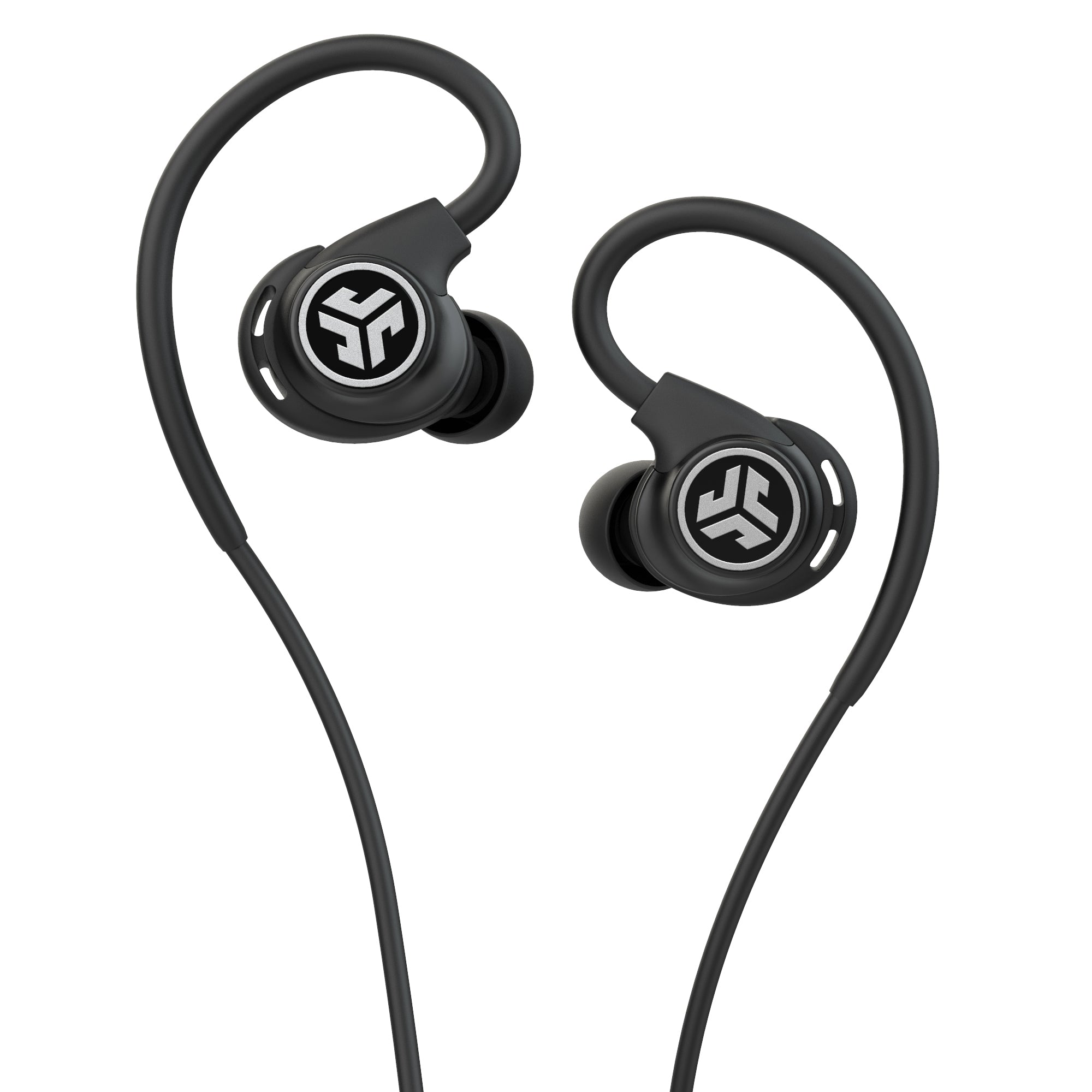 Fit Sport 3 Wired Fitness Earbuds - Sweatproof Headphones for Running, Gym & Workouts - Black - Perfect for Jogging, Cycling & Sports Training