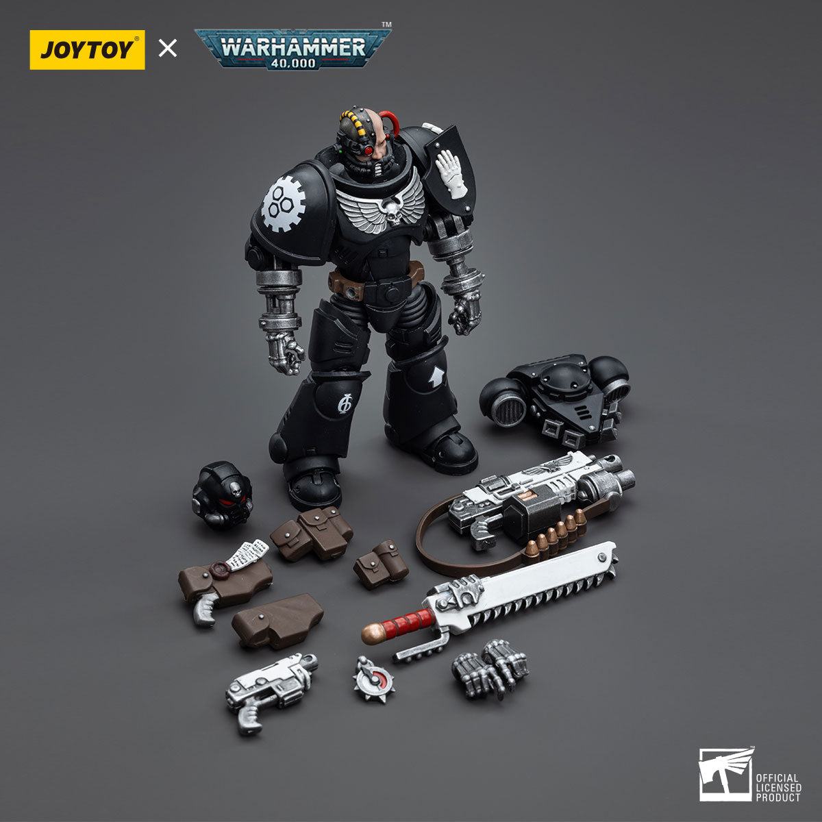 JOYTOY 1/18 Scale 3.75 Inch Warhammer 40K Iron Hands Intercessors Action Figure Set (4 Pack) - Perfect for Collectors, Tabletop Gaming, and Warhammer 40K Displays