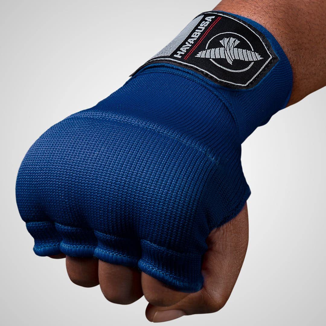 Hayabusa Quick Gel Boxing Hand Wraps - Premium MMA Training Gloves for Sparring, Punching Bag Workouts & Fitness Training (Black/Red)