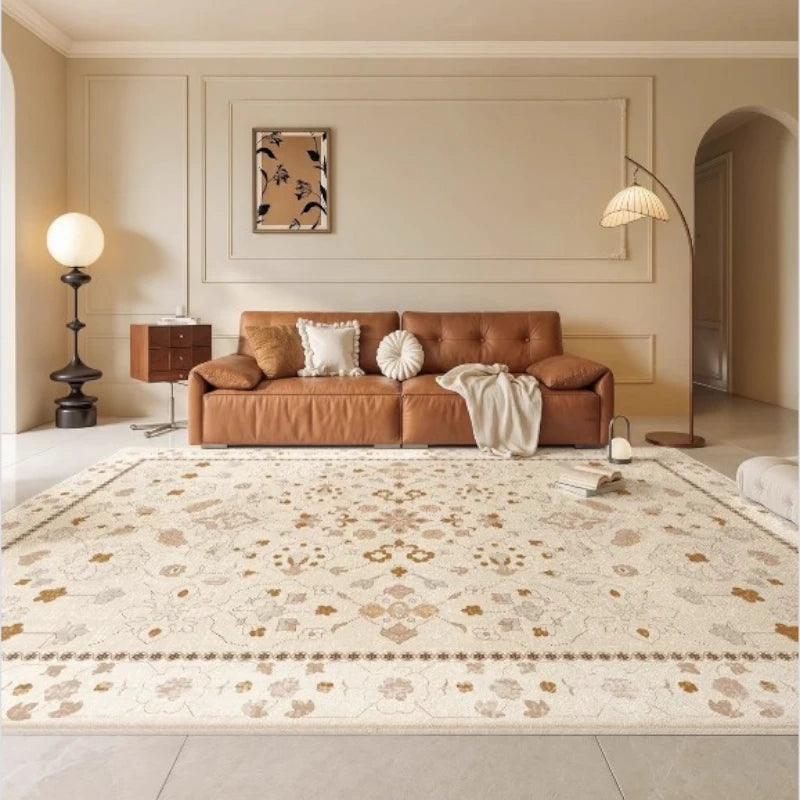 Briella Antibacterial Velvet All-Season Persian Waterproof Area Rug - Soft Non-Slip Living Room Carpet for Bedroom, Nursery & Home Decor