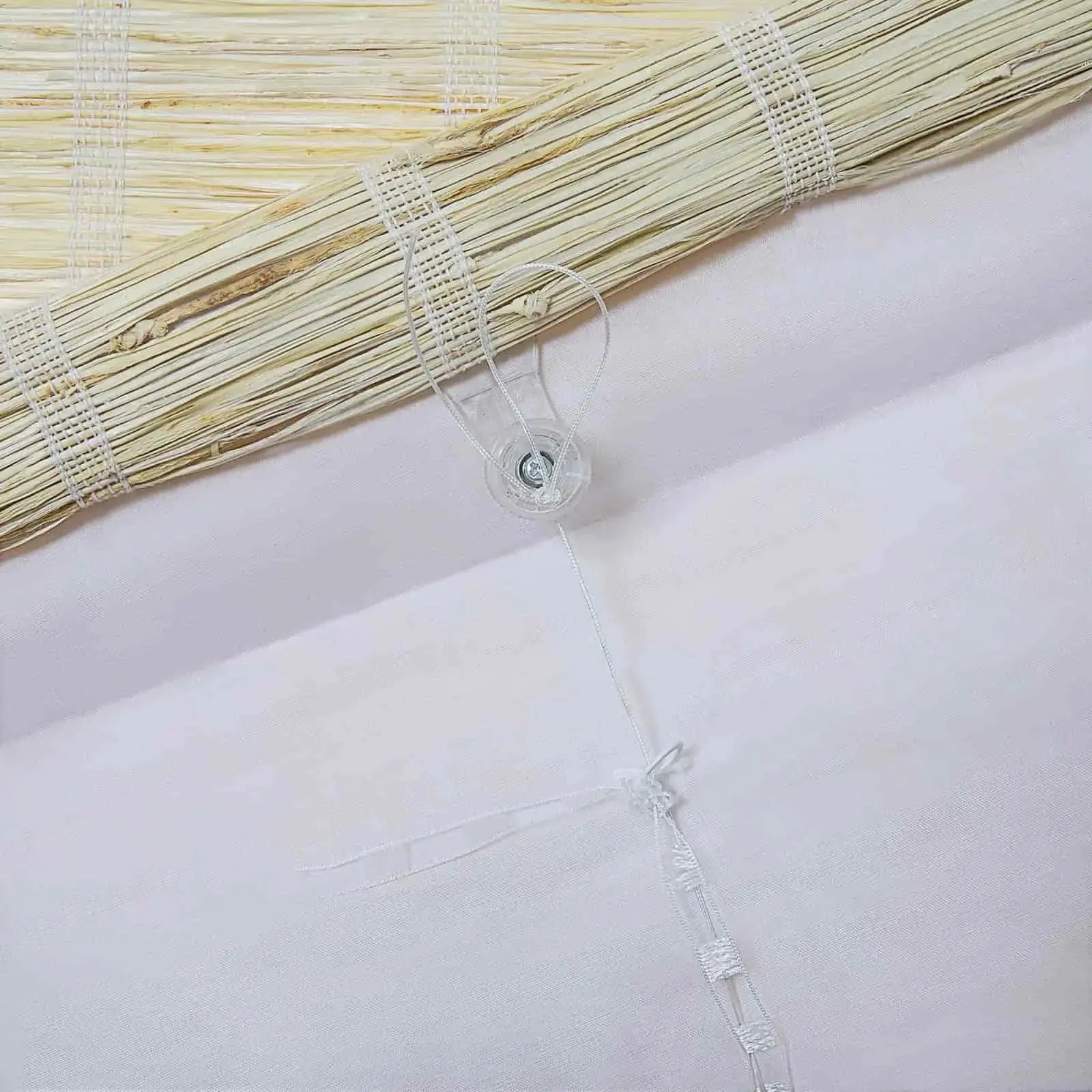 Rae Natural Ramie Jute Woven Wood Window Shades - Series M | Eco-Friendly Bamboo Blinds for Living Room, Bedroom & Office | Light Filtering & UV Protection