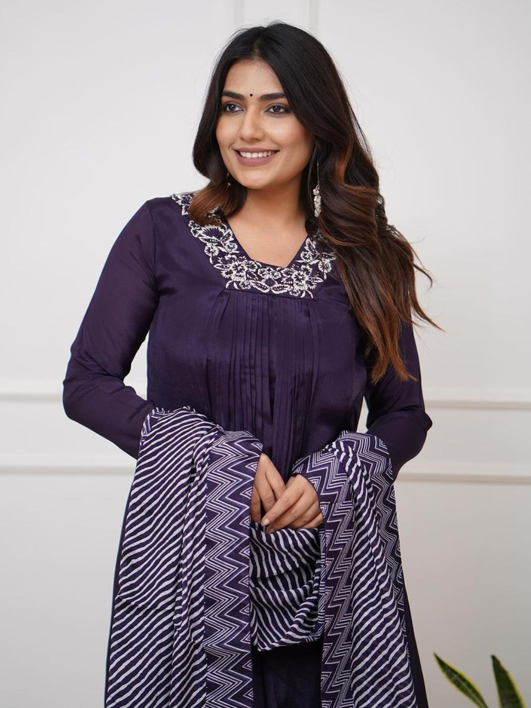 Stylish Blue Pant Suit with Elegant Embroidery Design - Perfect for Office Wear, Business Meetings & Formal Events