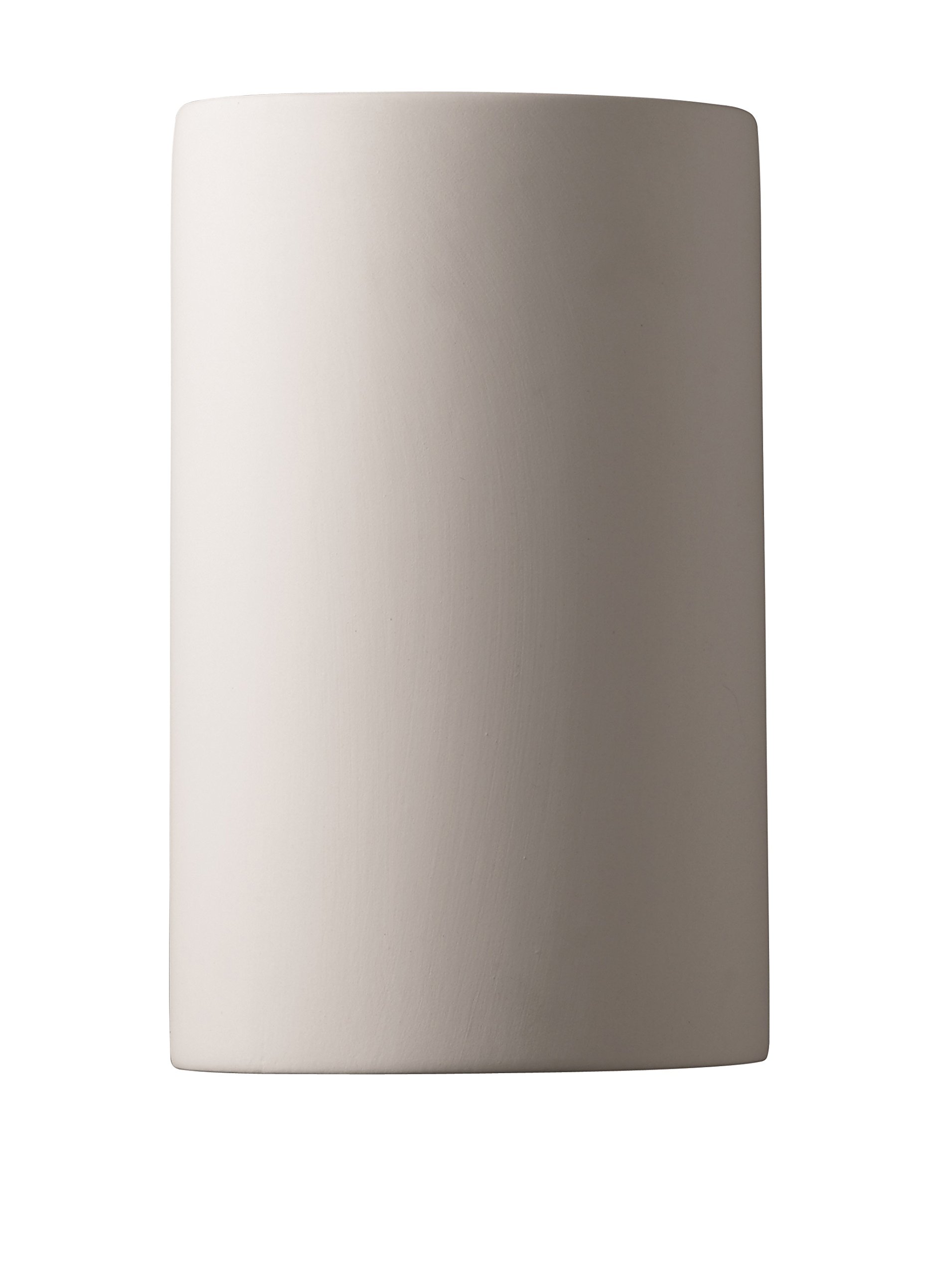 CER-0945W-BIS White Outdoor Wall Sconce with Ceramic Bisque Shades - Weatherproof Porch Lighting for Patio, Garden & Entryway