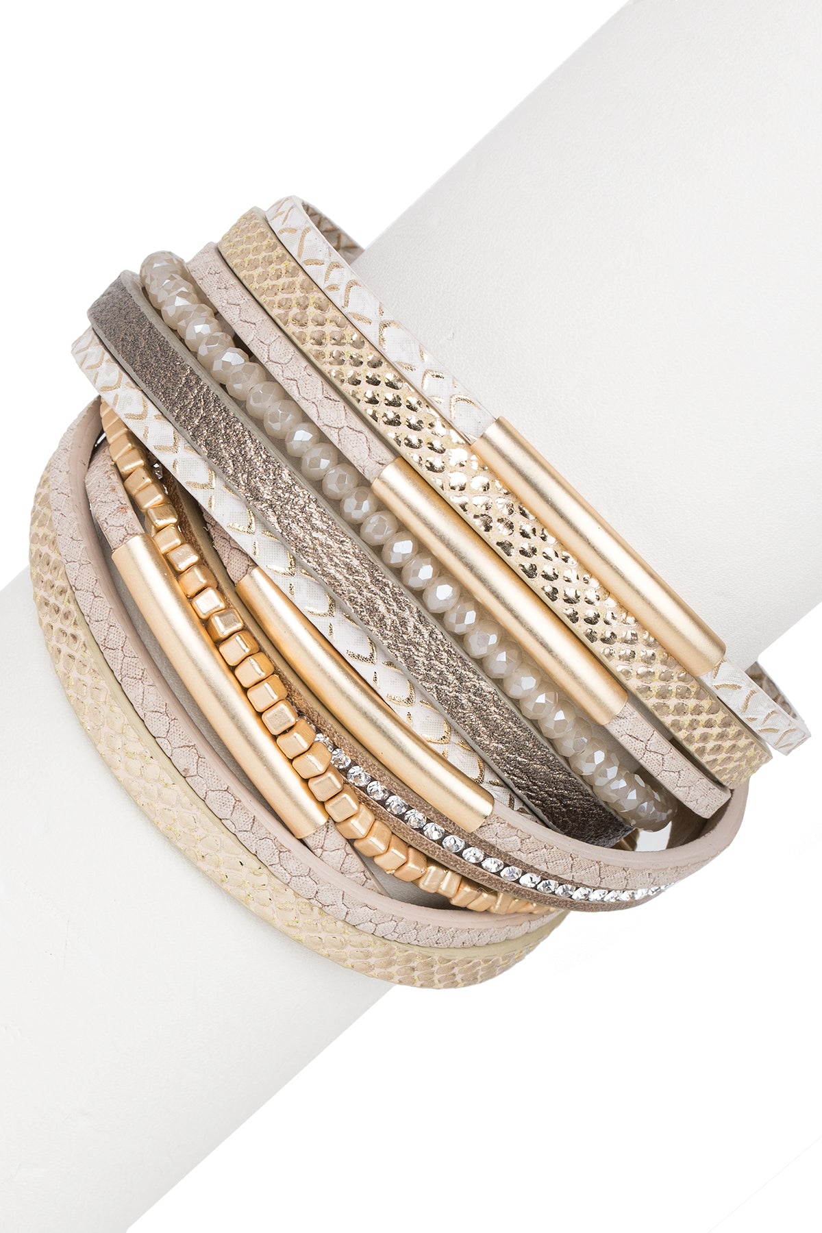 Glimmer Leather Bracelet for Women - Stylish & Adjustable Handmade Leather Wristband - Perfect for Casual Wear, Boho Fashion & Everyday Accessories