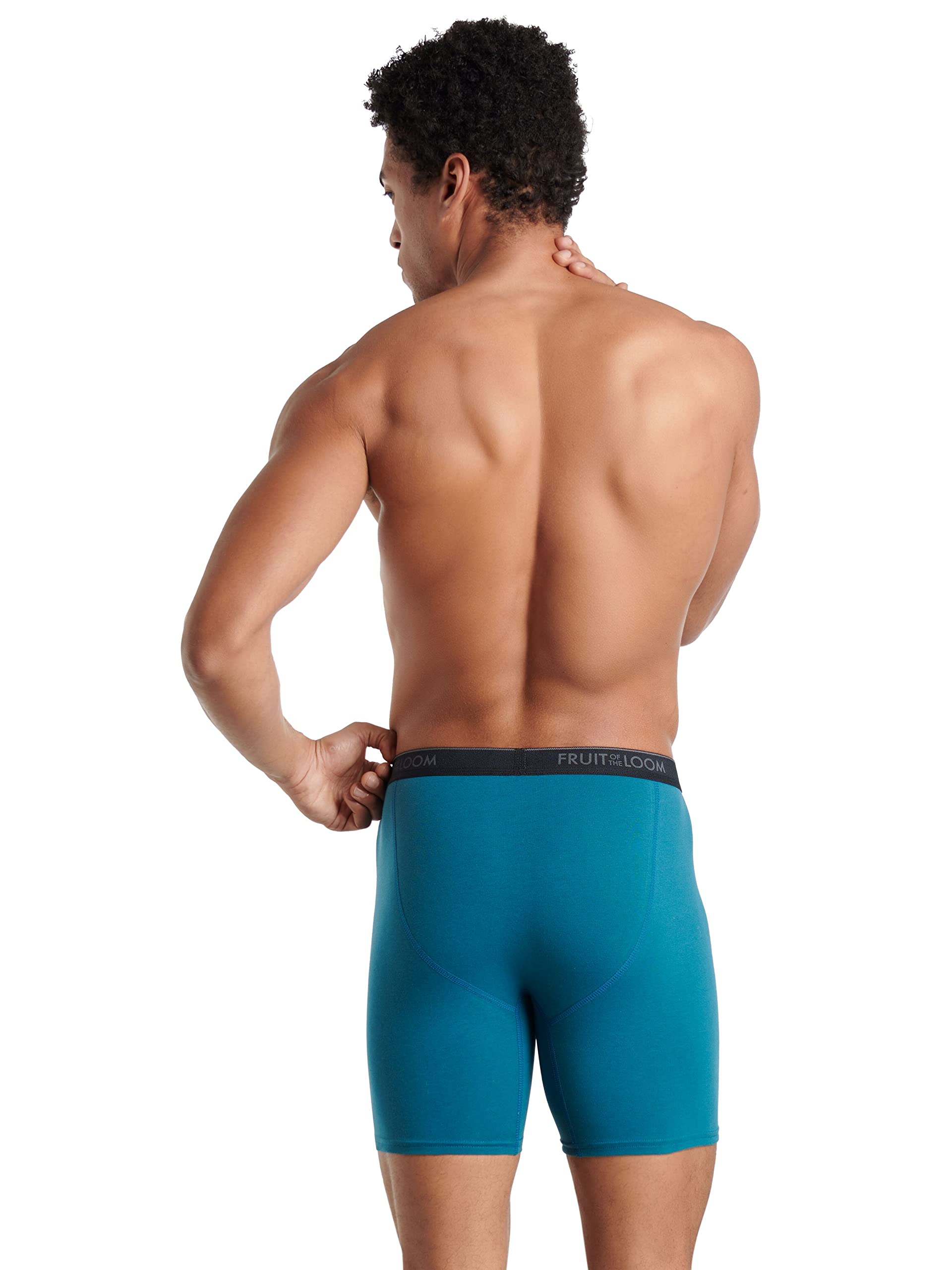 Fruit of the Loom Men's Cotton Stretch Boxer Briefs - Soft Breathable Underwear for All-Day Comfort - Perfect for Workout, Travel & Everyday Wear